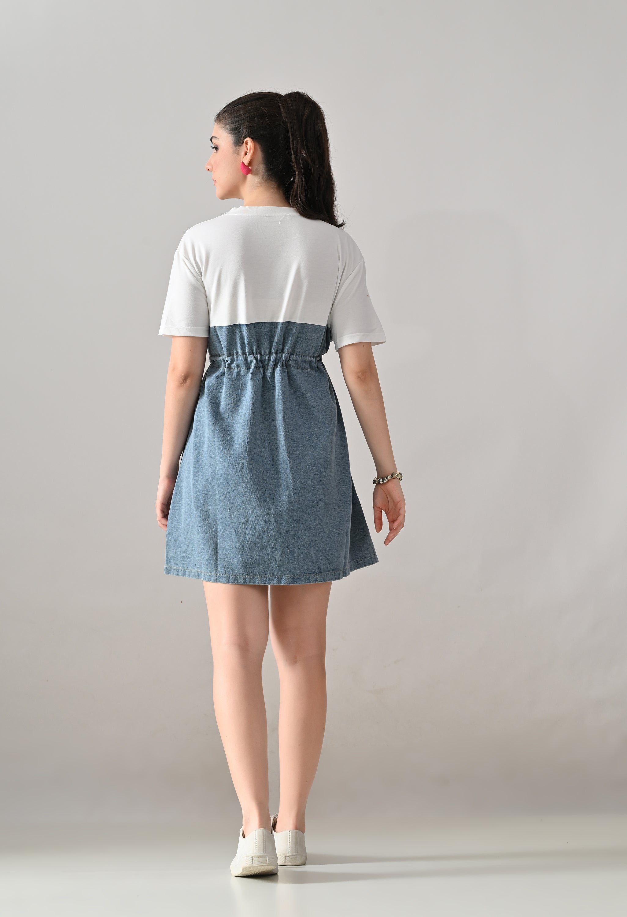 Dual Tone Denim Dress