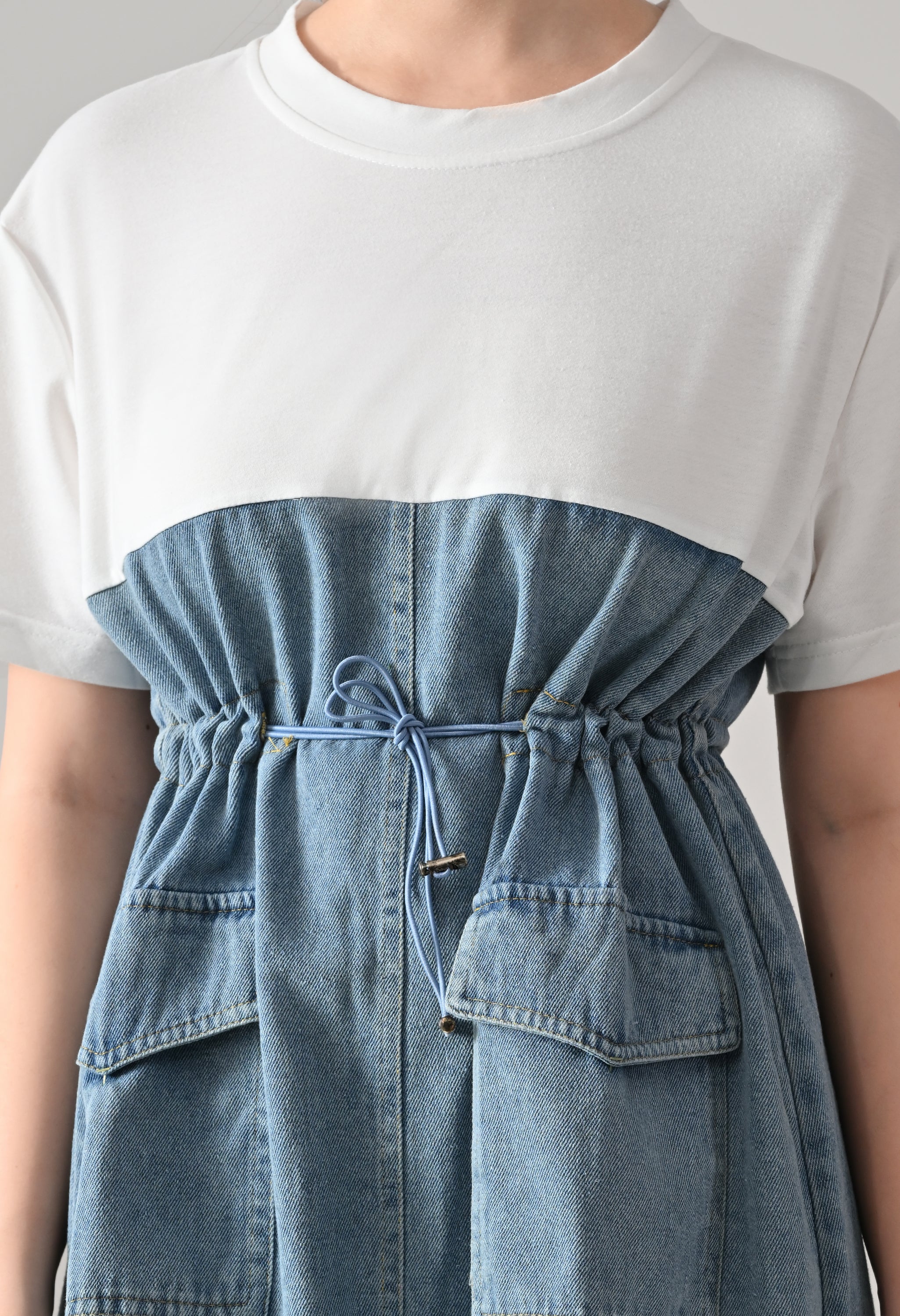 Dual Tone Denim Dress