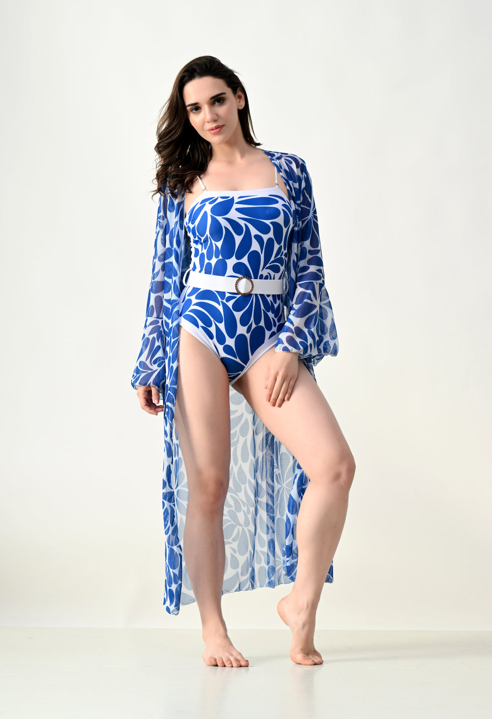 Belted Floral Monokini Set