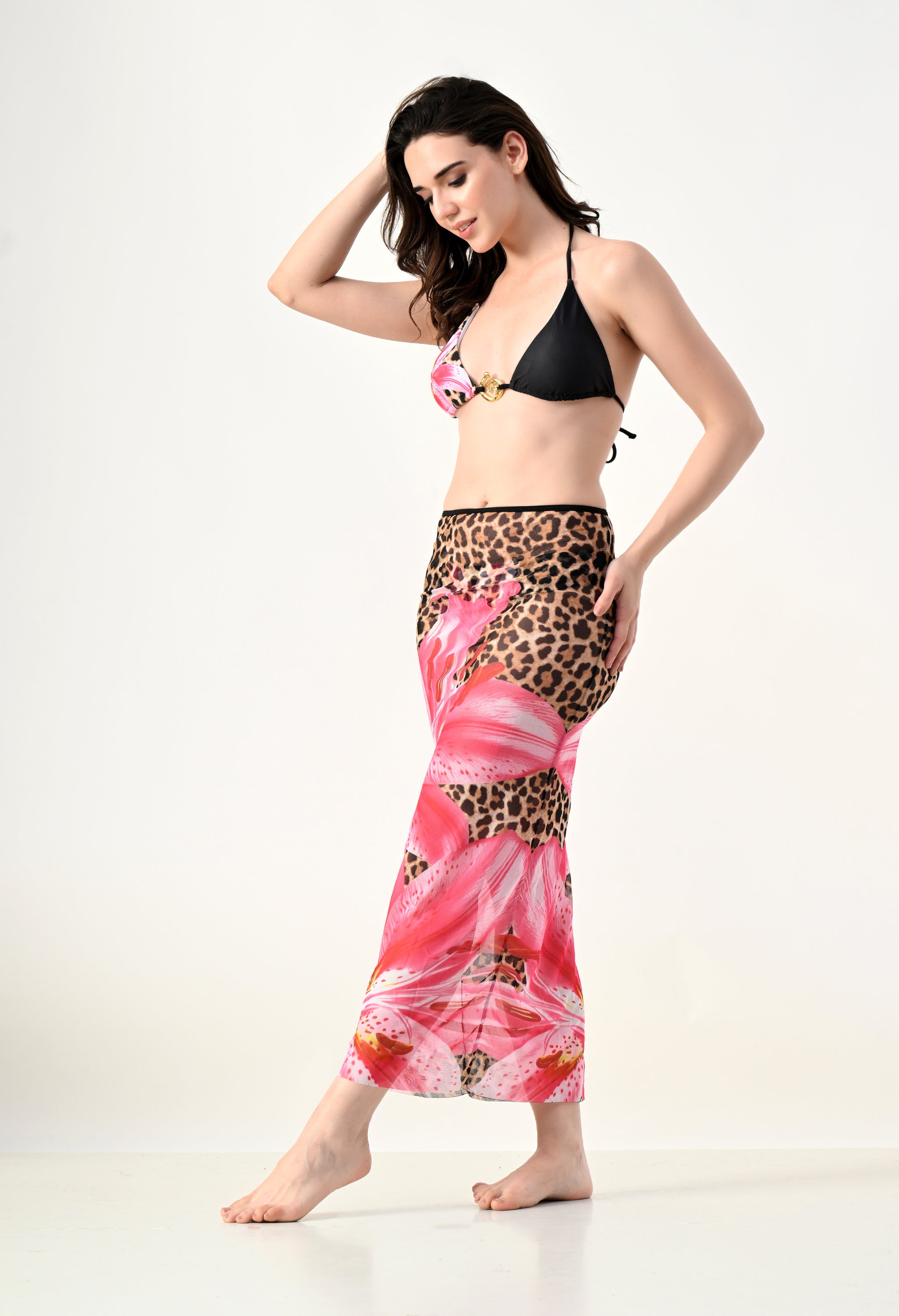 Floral Bikini & Skirt Set