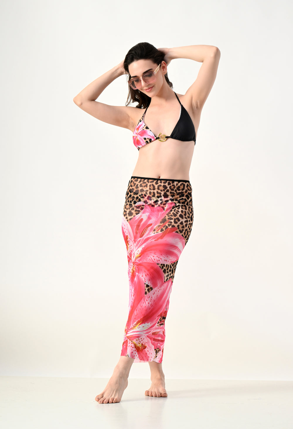 Floral Bikini & Skirt Set