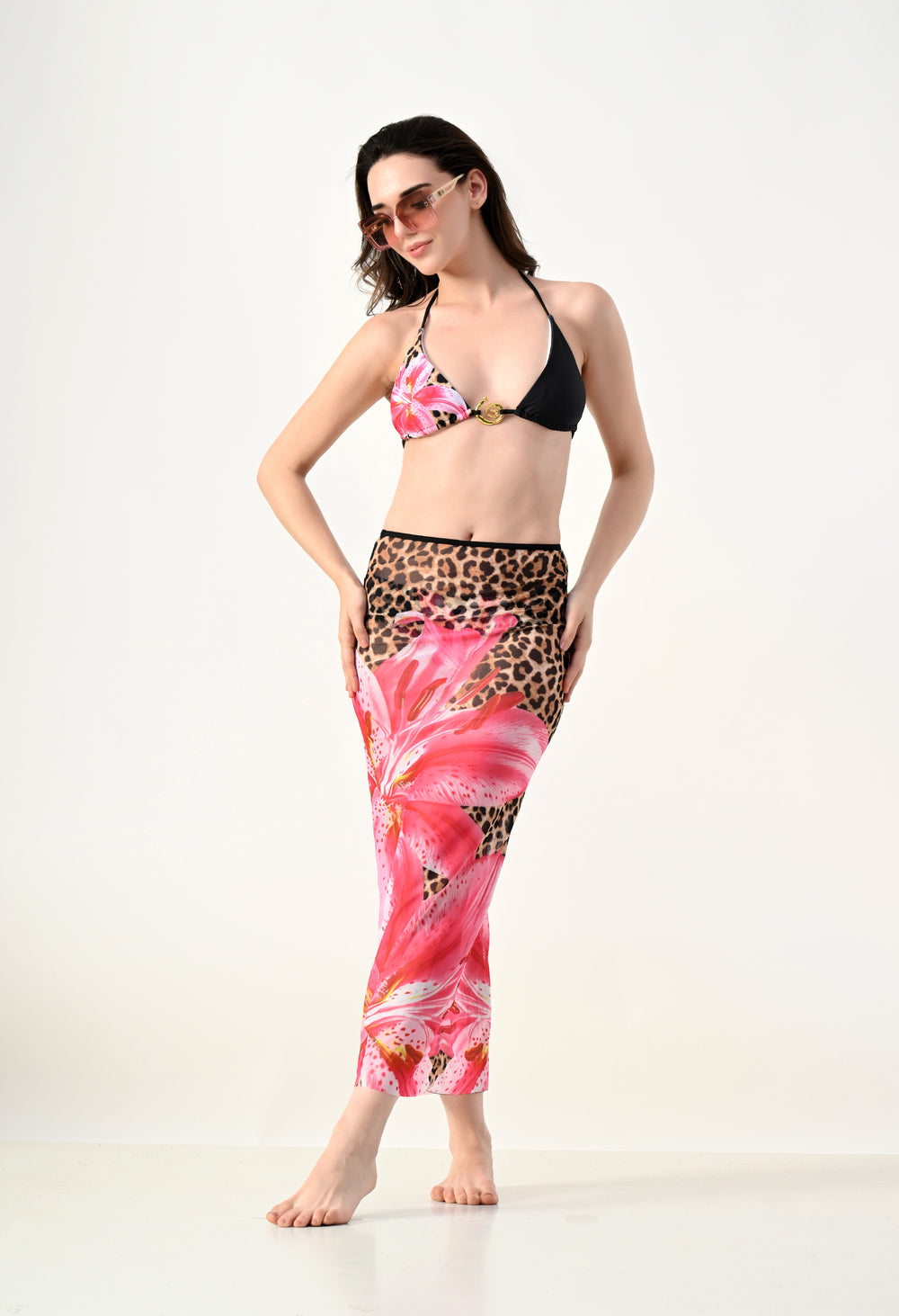 Floral Bikini & Skirt Set