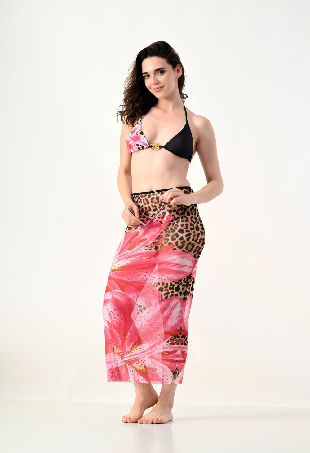 Floral Bikini & Skirt Set