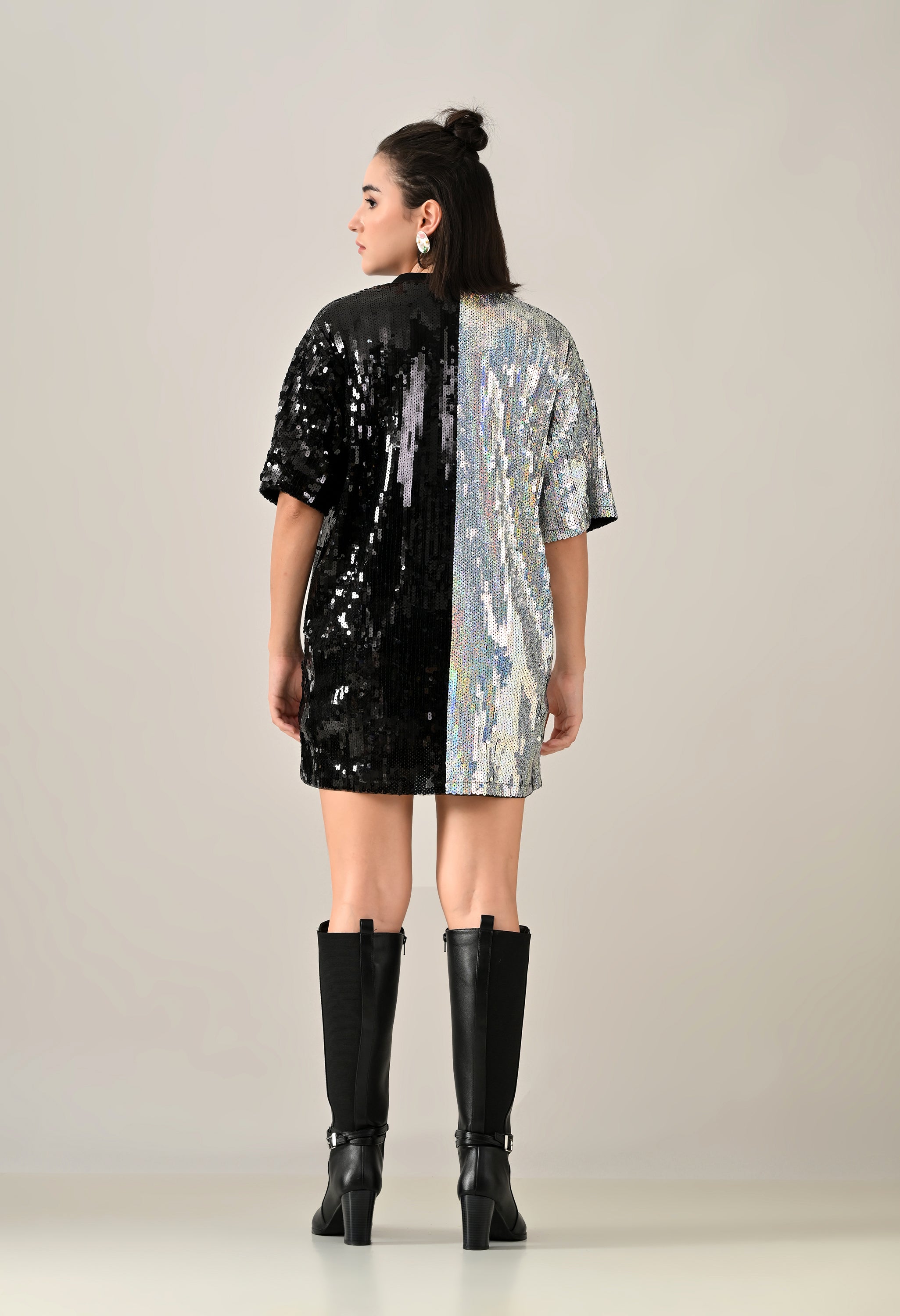Bunny Colorblock Sequence Dress