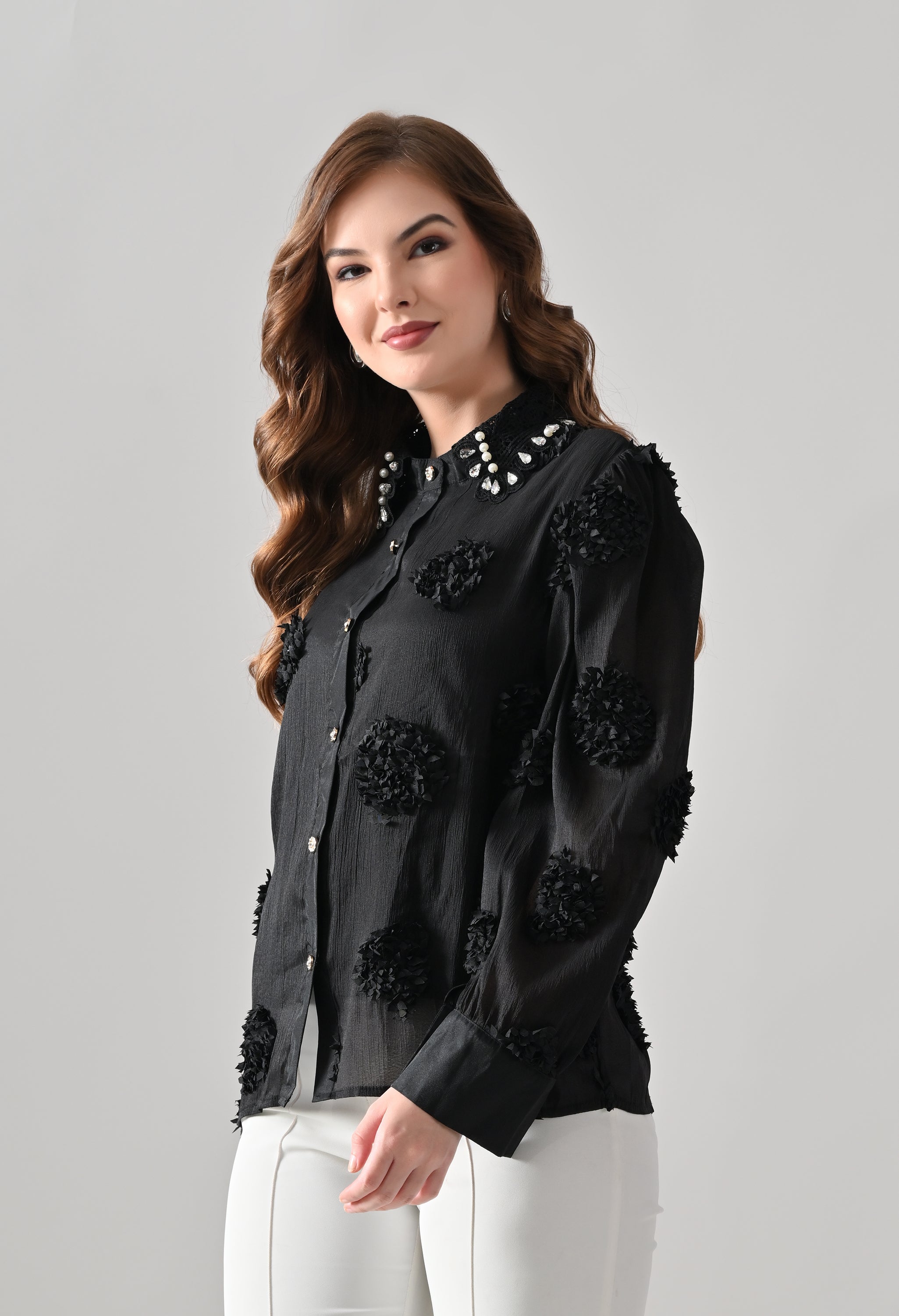 Pearl Embellished Shirt