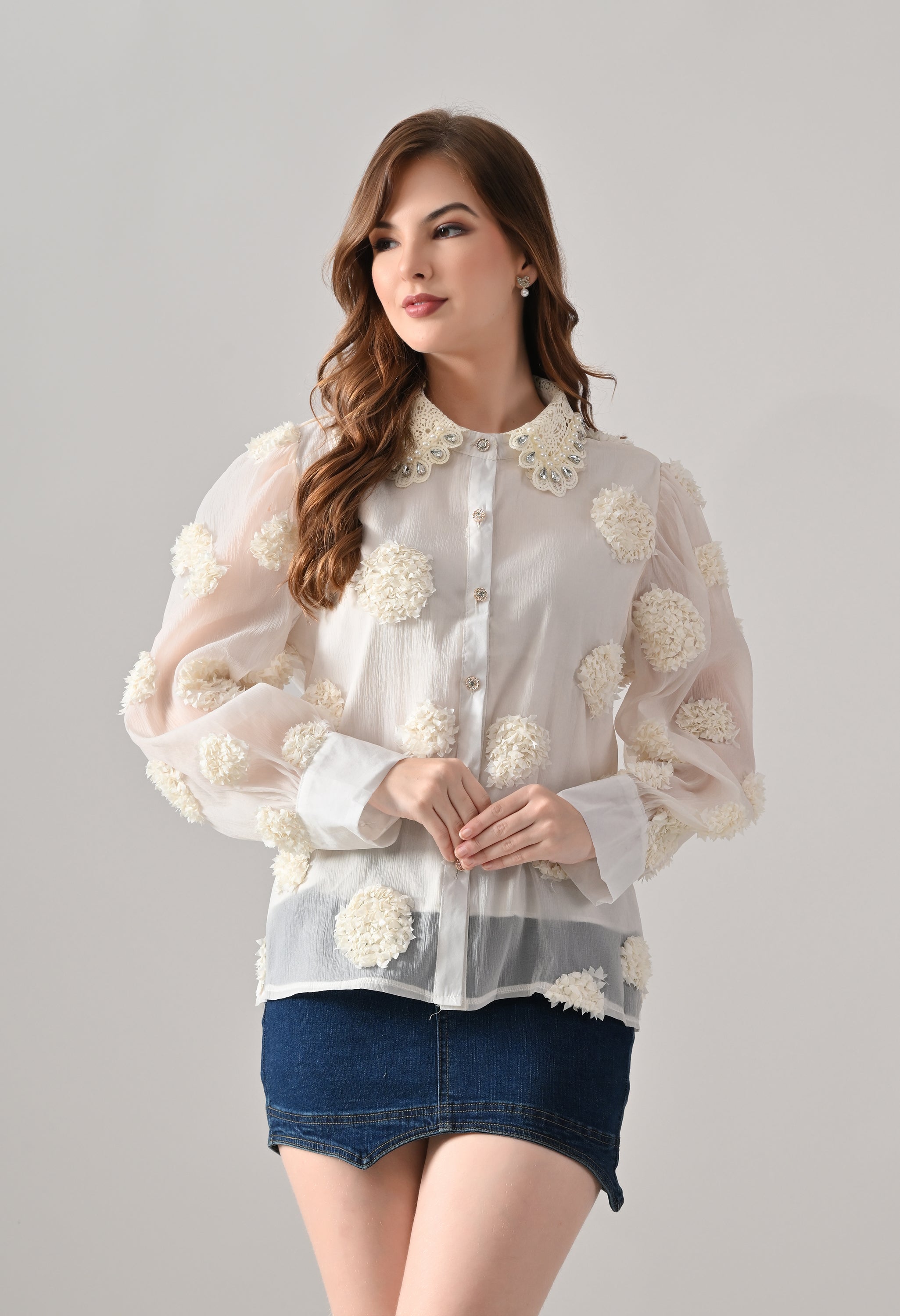 Pearl Embellished Shirt