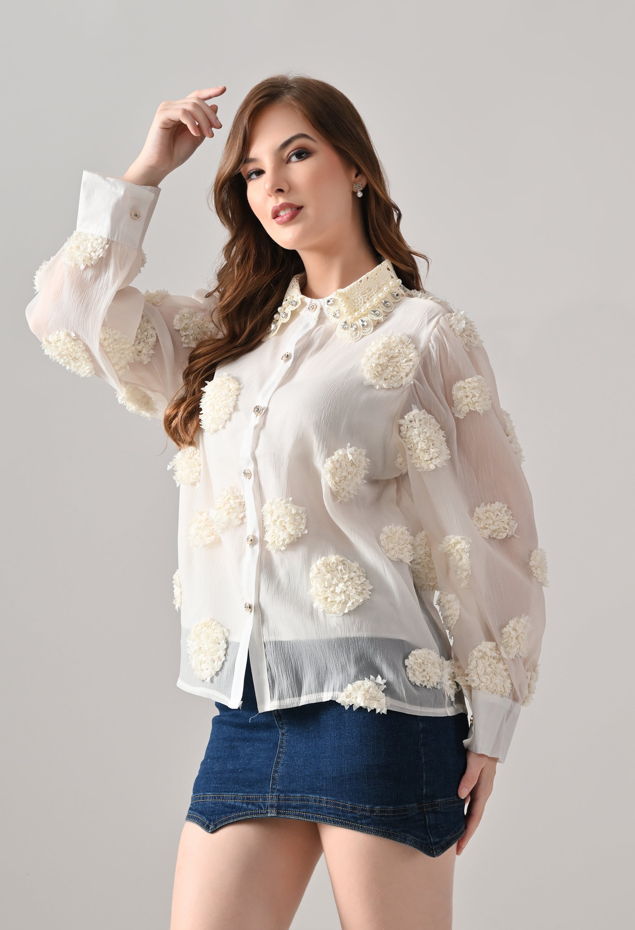 Pearl Embellished Shirt