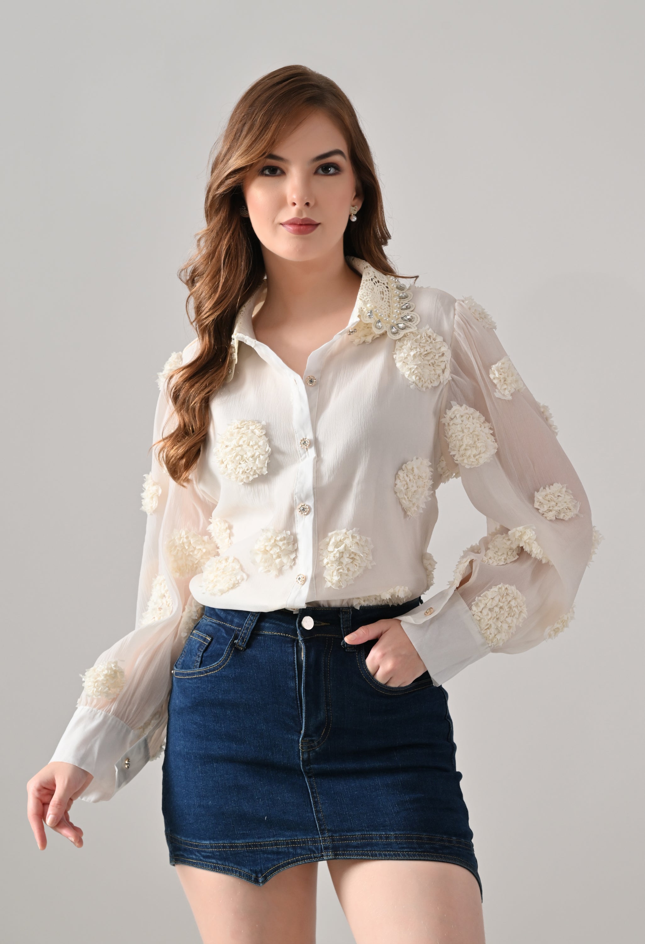 Pearl Embellished Shirt