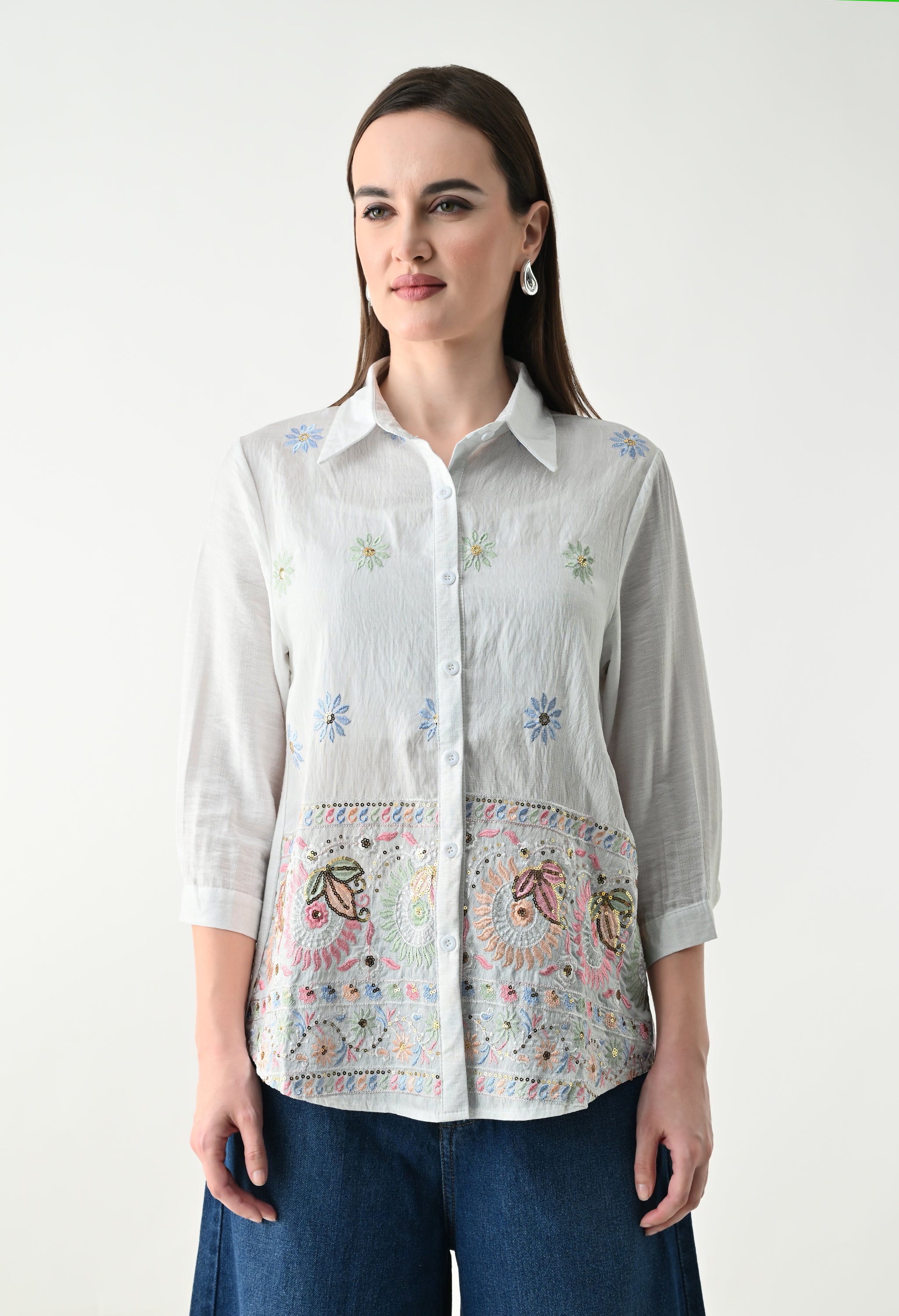 Statement Embroidery Shirt