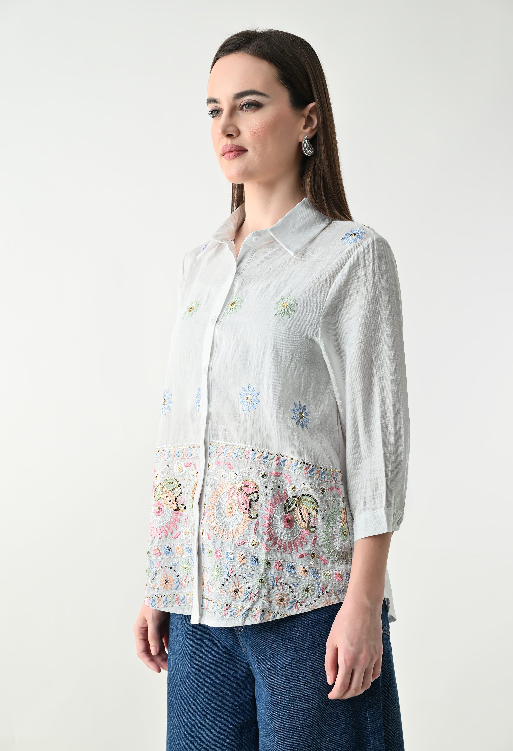 Statement Embroidery Shirt
