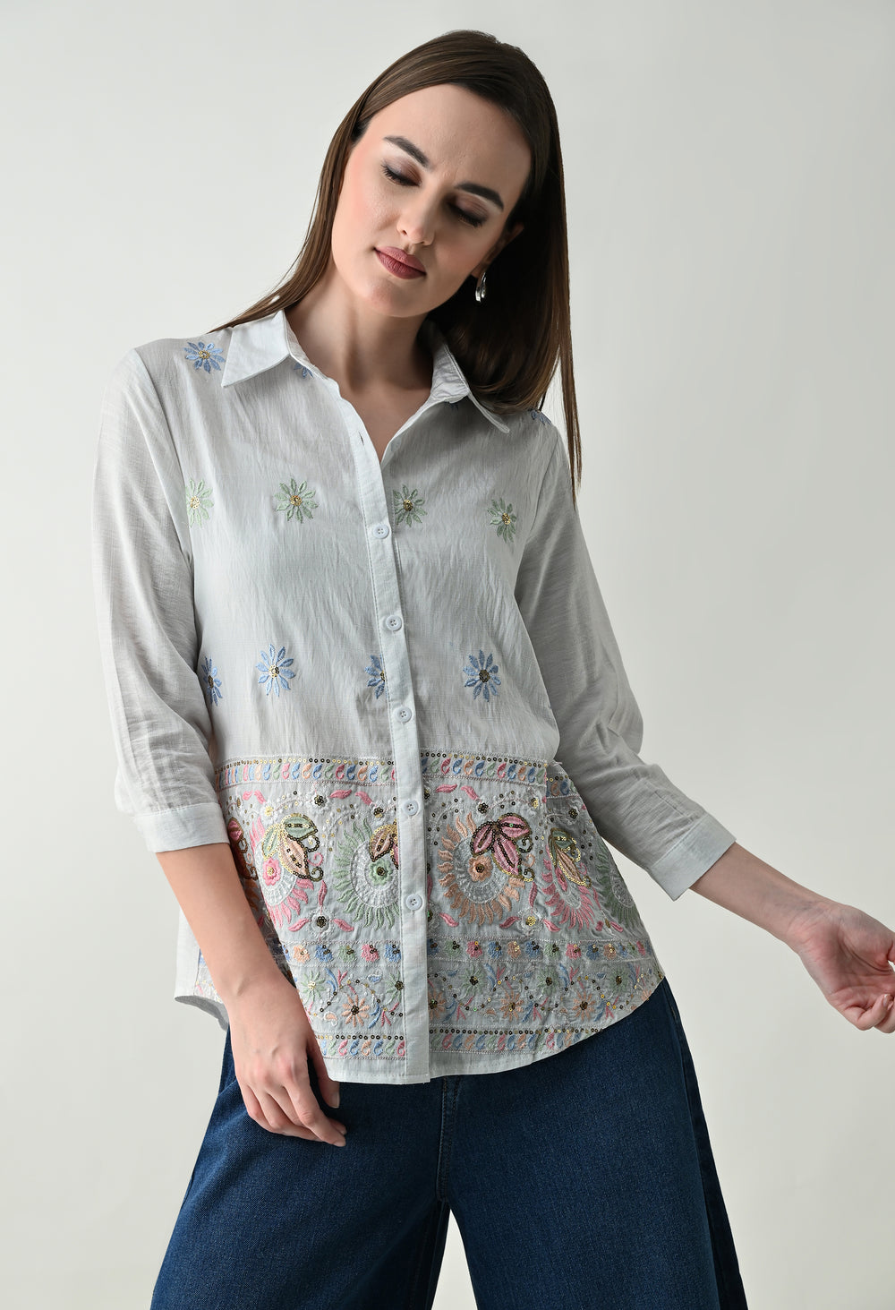 Statement Embroidery Shirt
