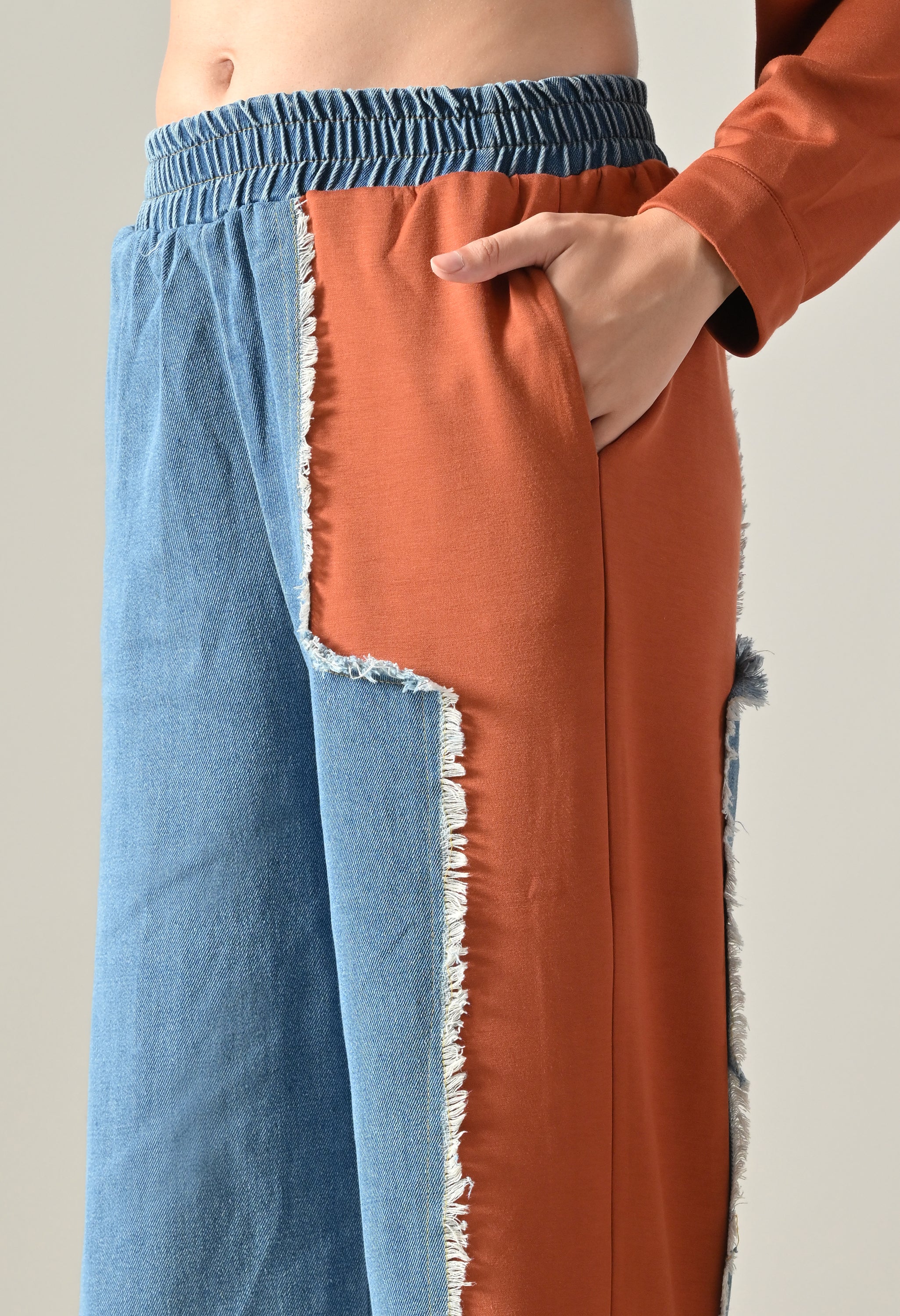 Rhineblock Denim Two-Piece Set