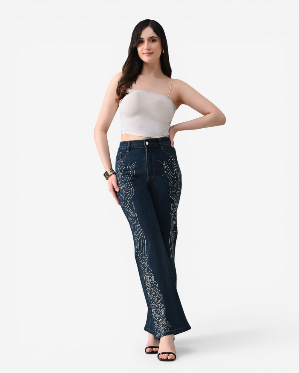 Rhinestone Swirl Jeans