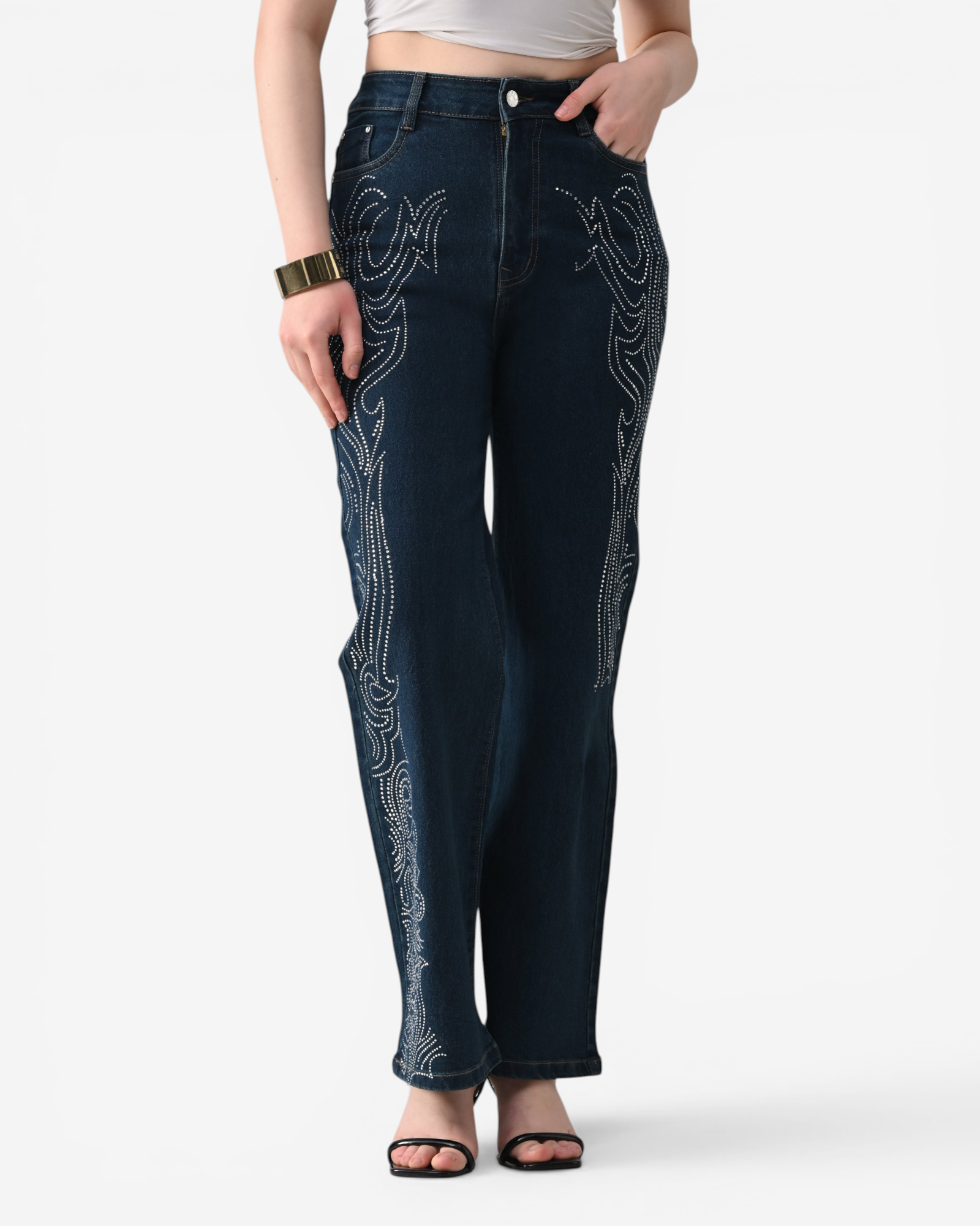 Rhinestone Swirl Jeans