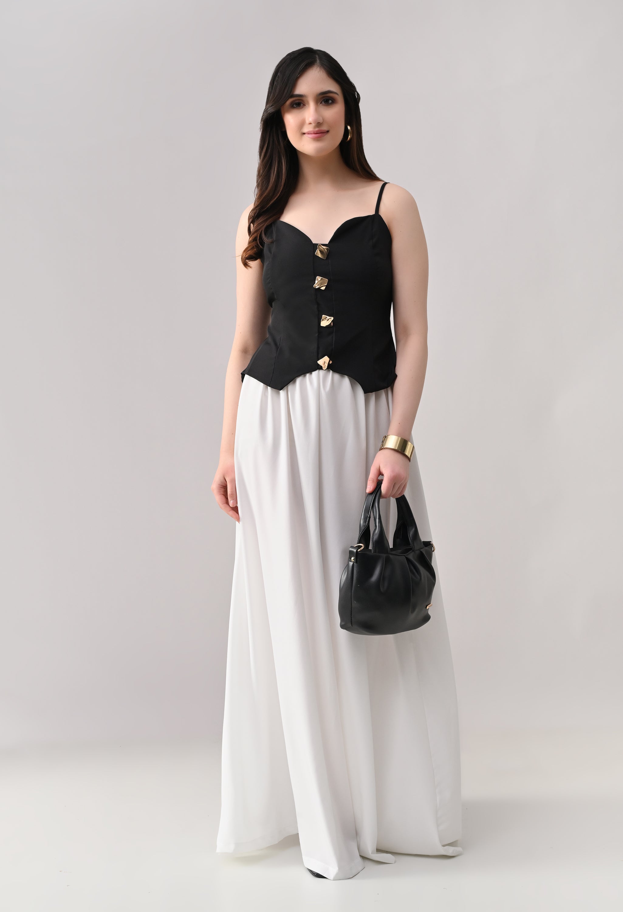 Top & Flared Maxi Skirt Set