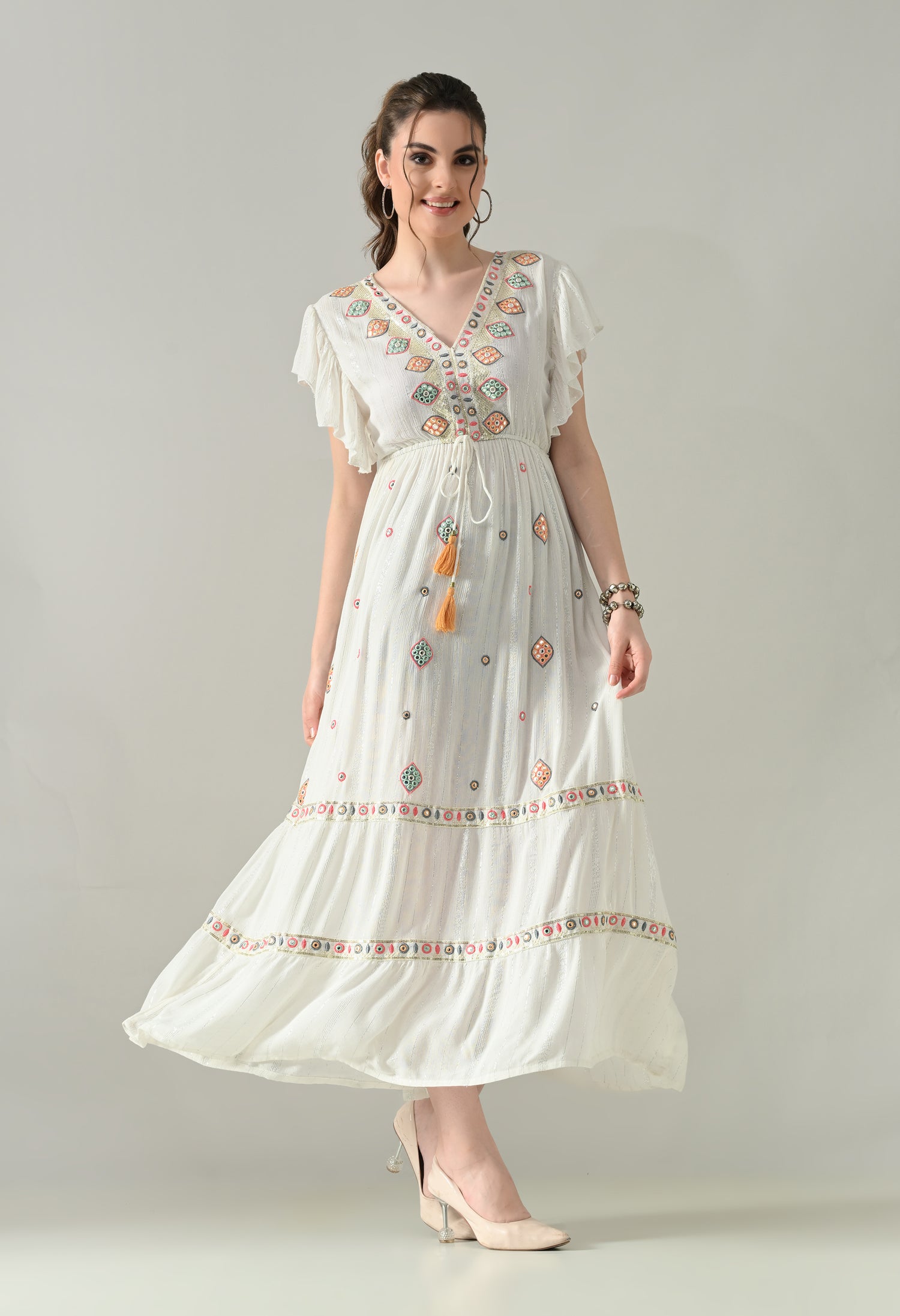 Mirror Charm Maxi Dress