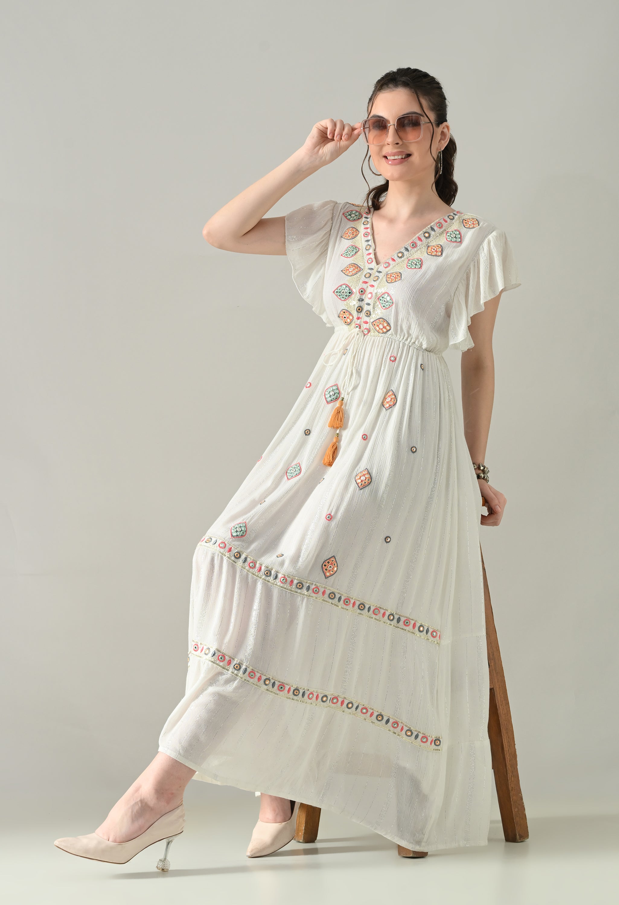 Mirror Charm Maxi Dress