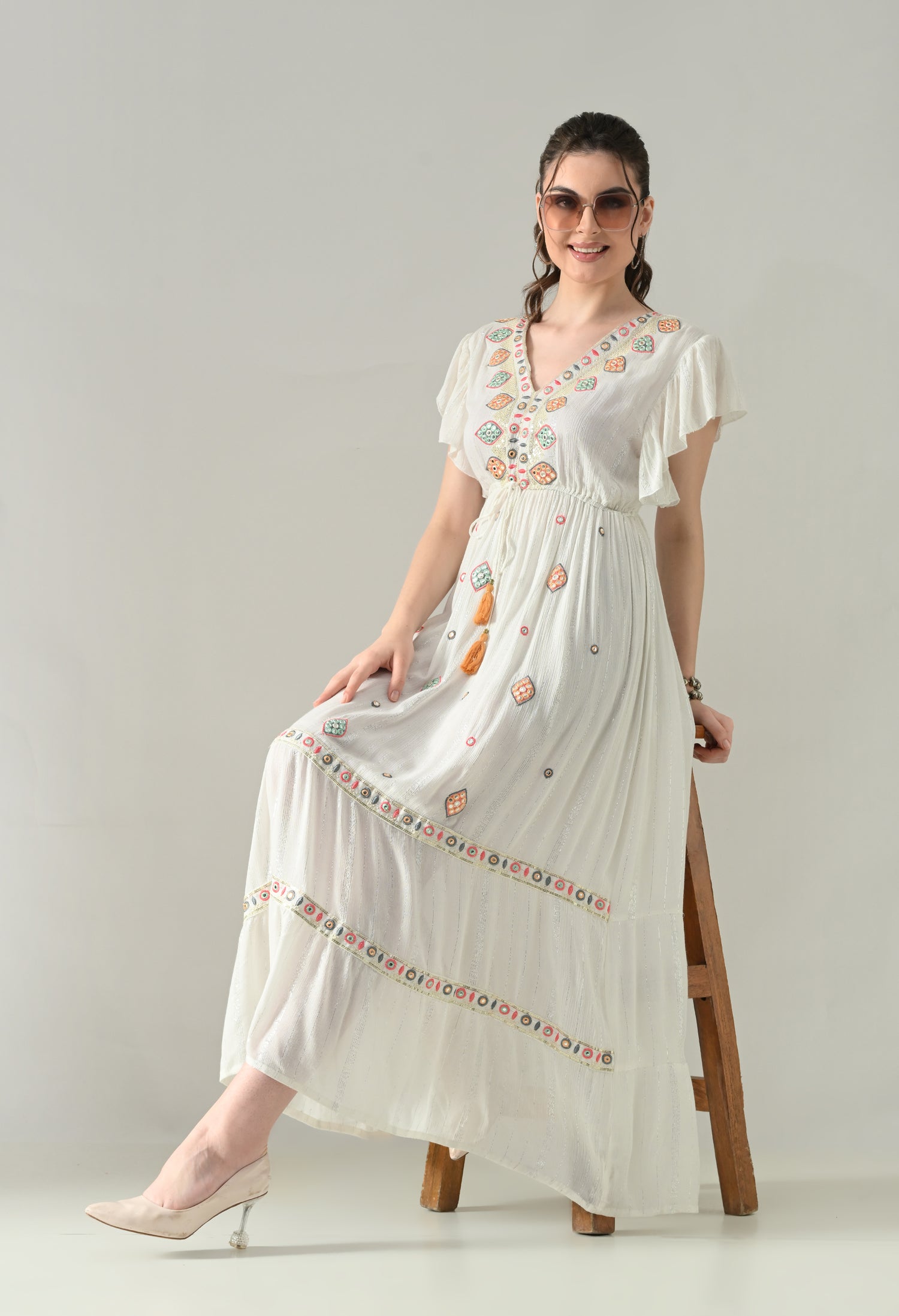 Mirror Charm Maxi Dress