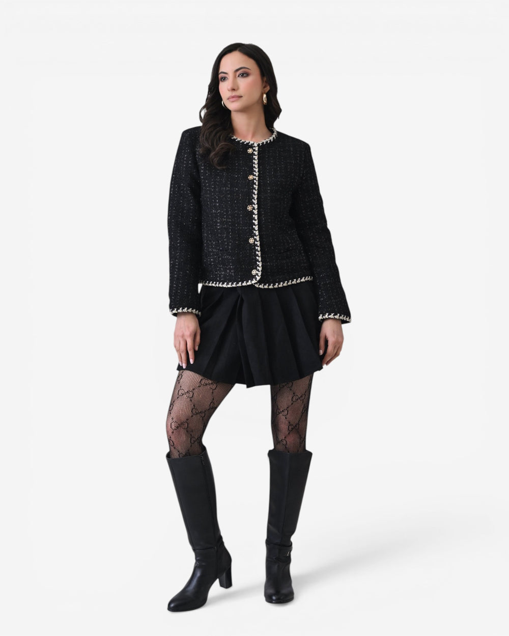 Braided Tweed Jacket