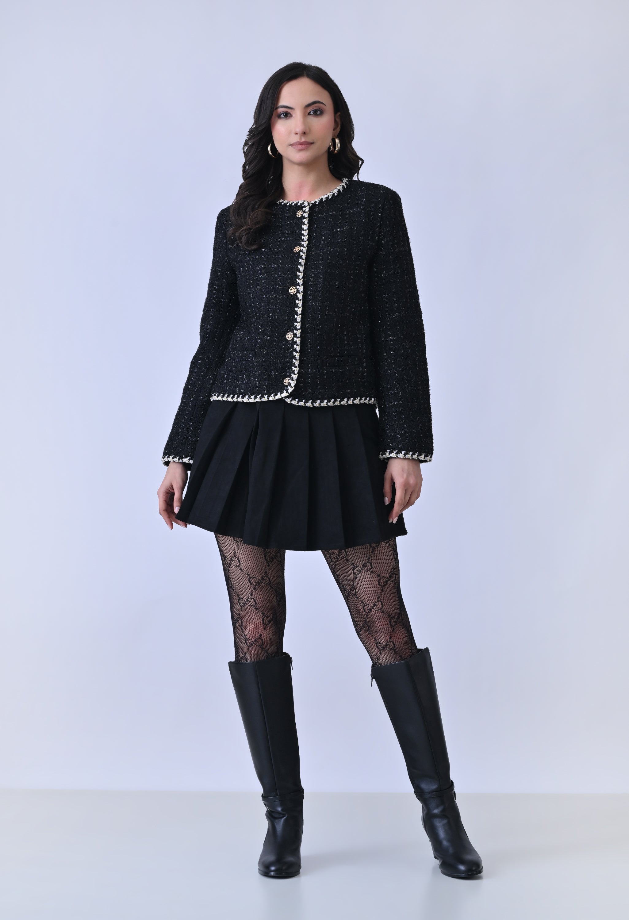 Braided Tweed Jacket