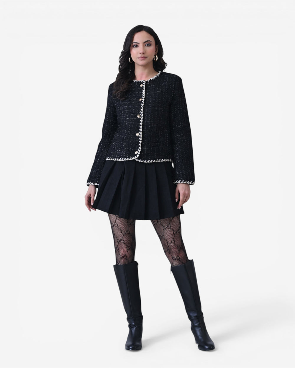 Braided Tweed Jacket