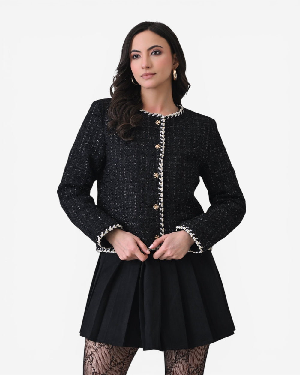 Braided Tweed Jacket