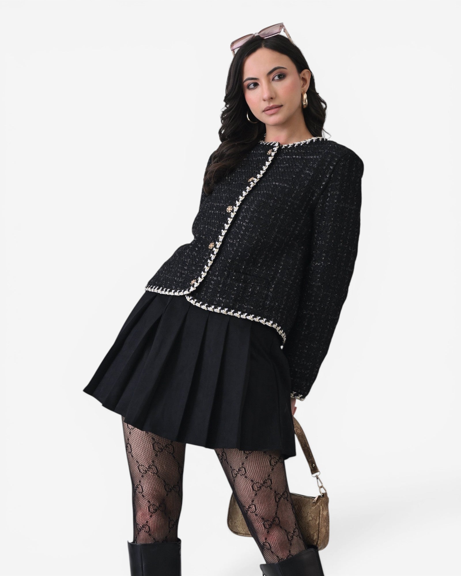 Braided Tweed Jacket