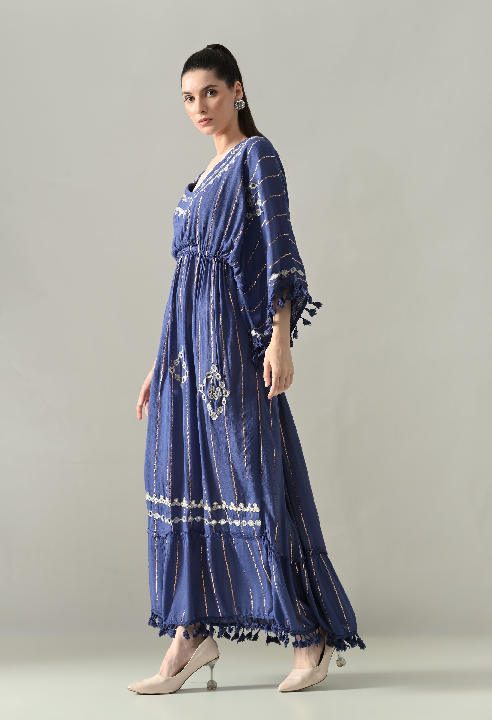 Seafoam Mirage Kaftan Maxi Dress