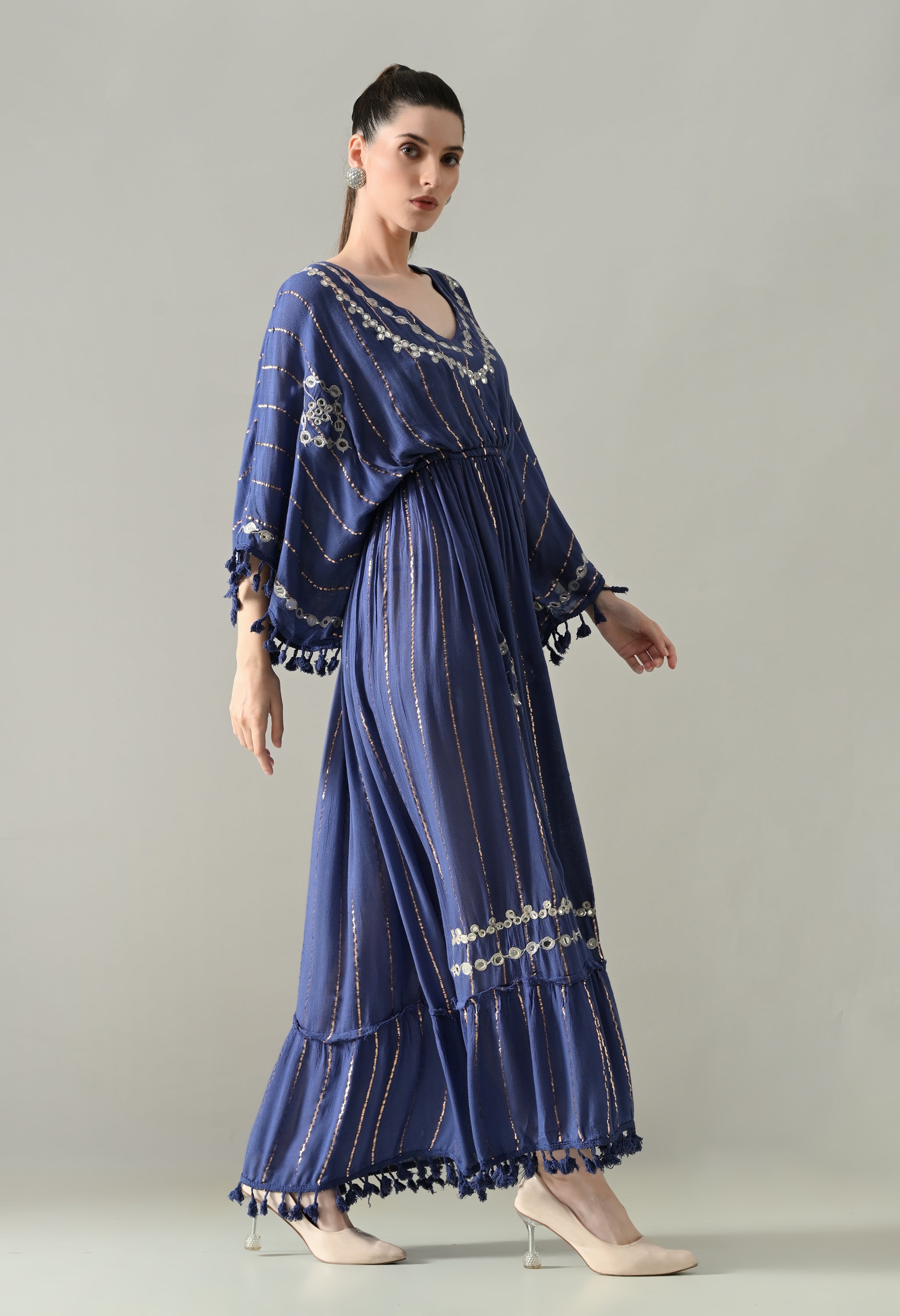Seafoam Mirage Kaftan Maxi Dress