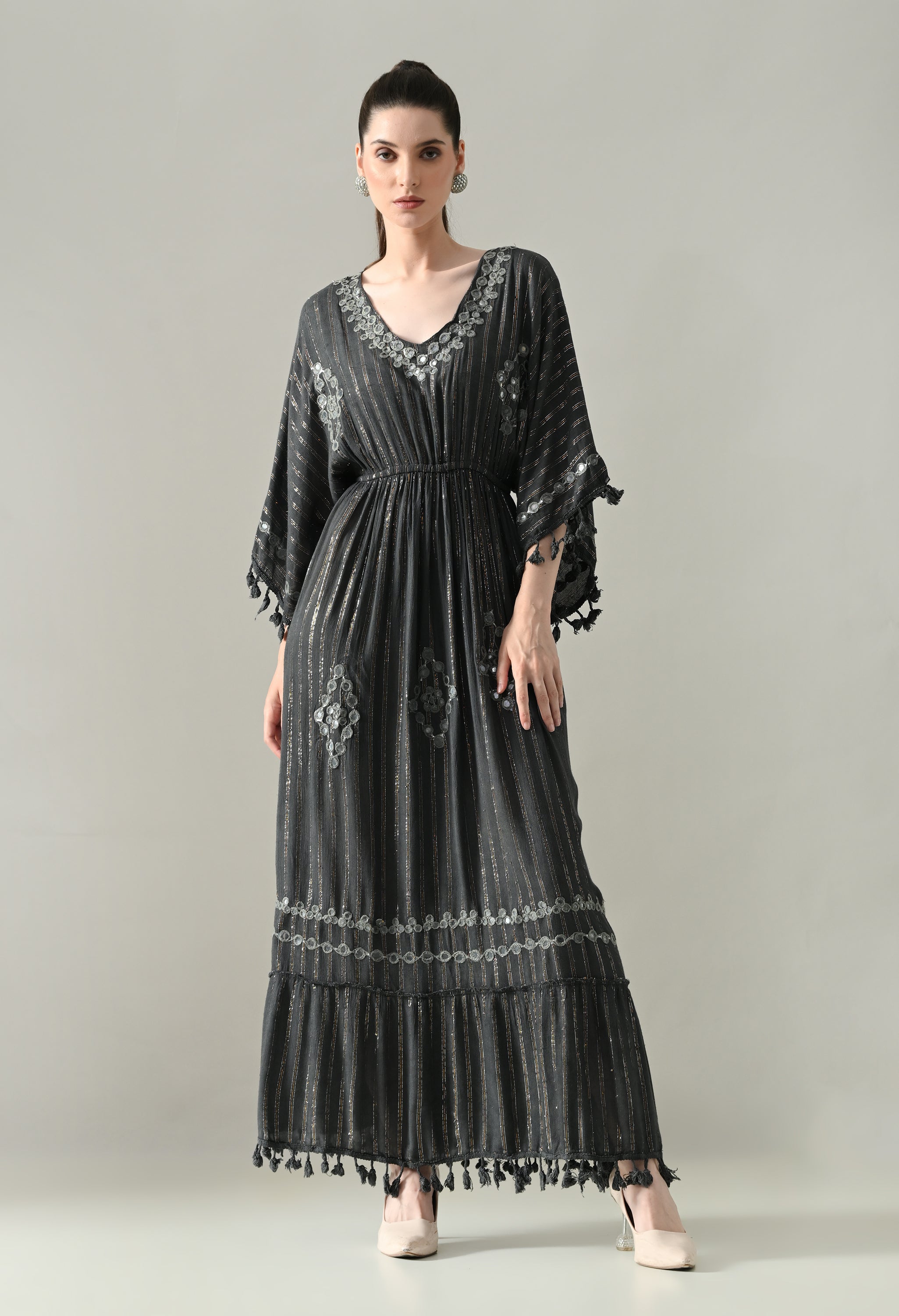 Seafoam Mirage Kaftan Maxi Dress
