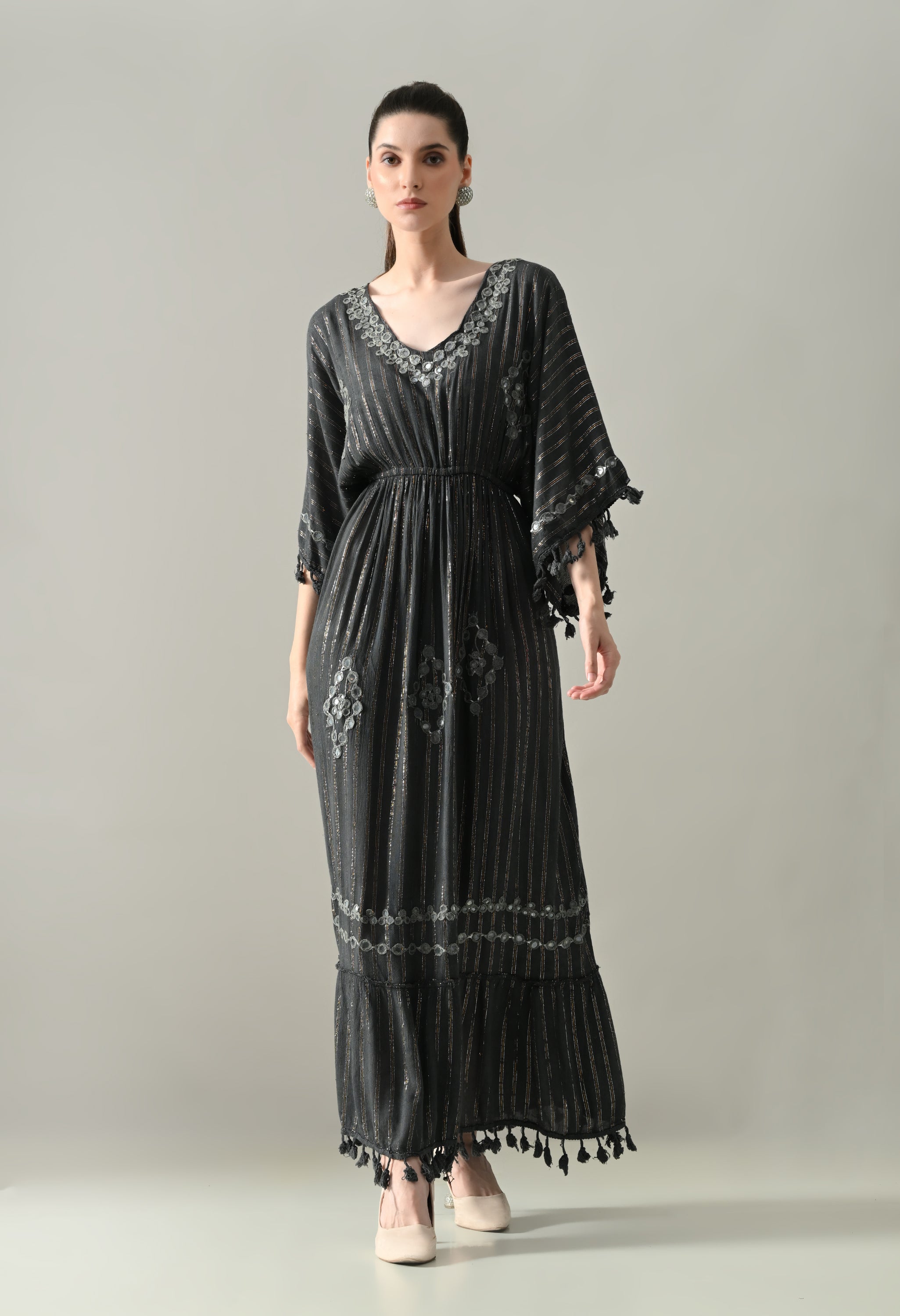 Seafoam Mirage Kaftan Maxi Dress