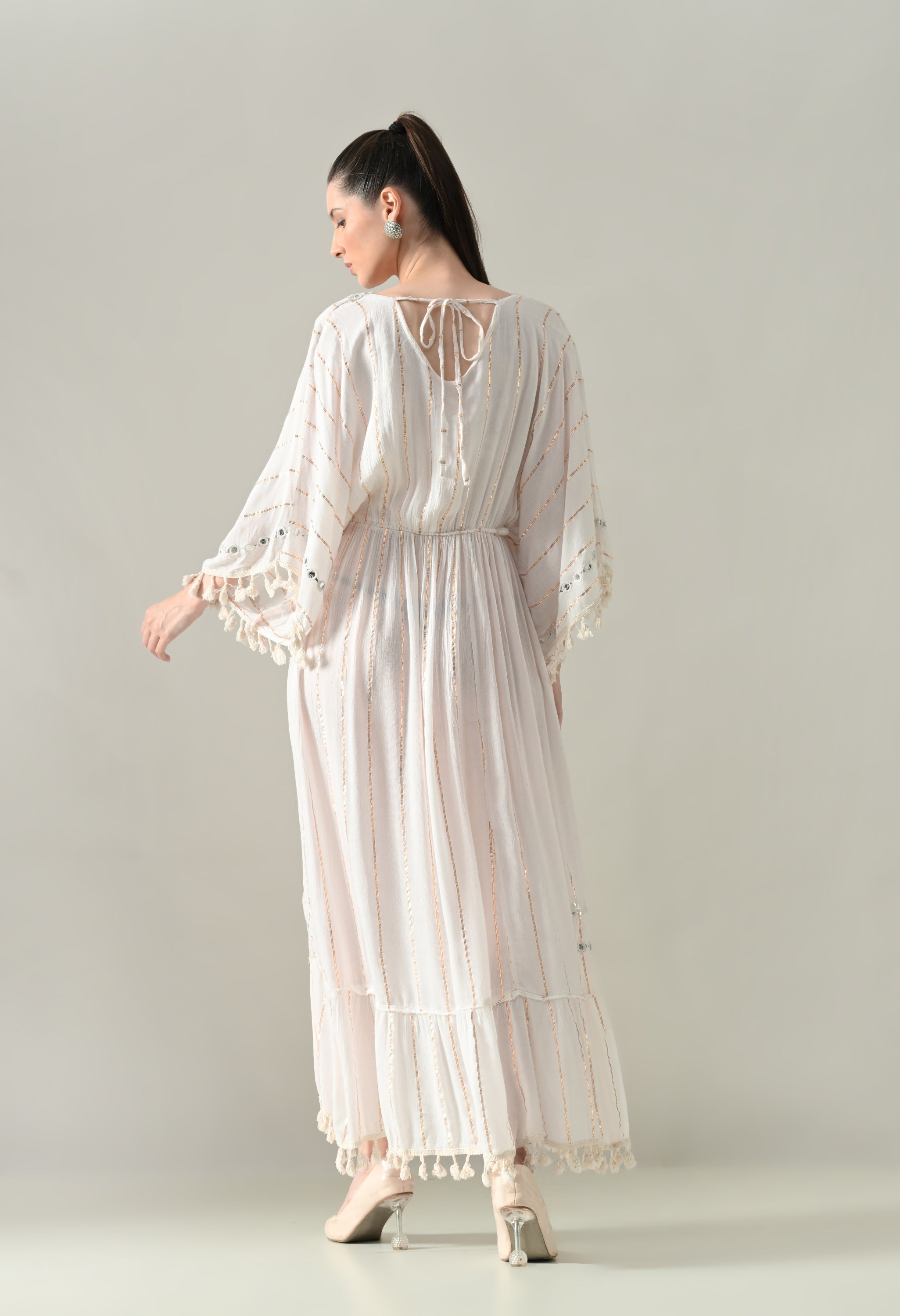 Seafoam Mirage Kaftan Maxi Dress