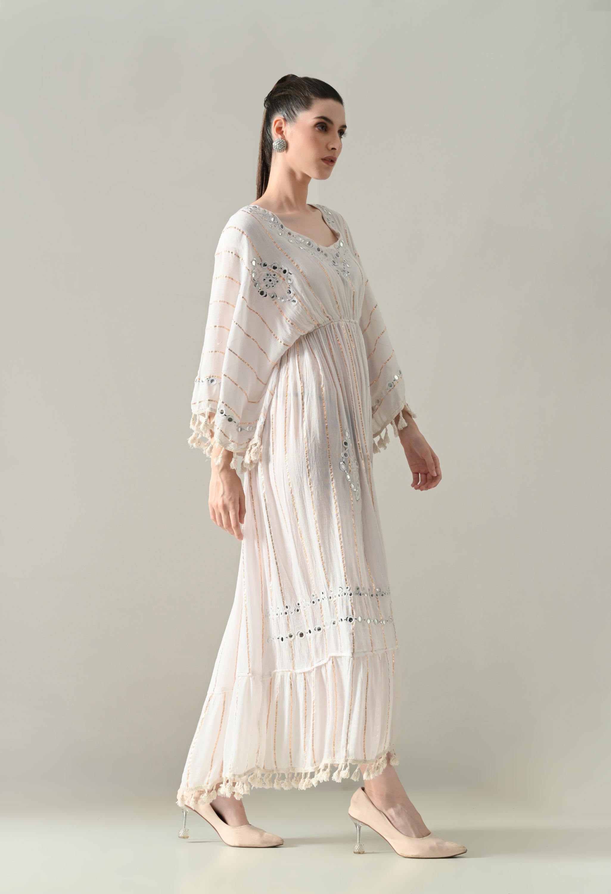 Seafoam Mirage Kaftan Maxi Dress
