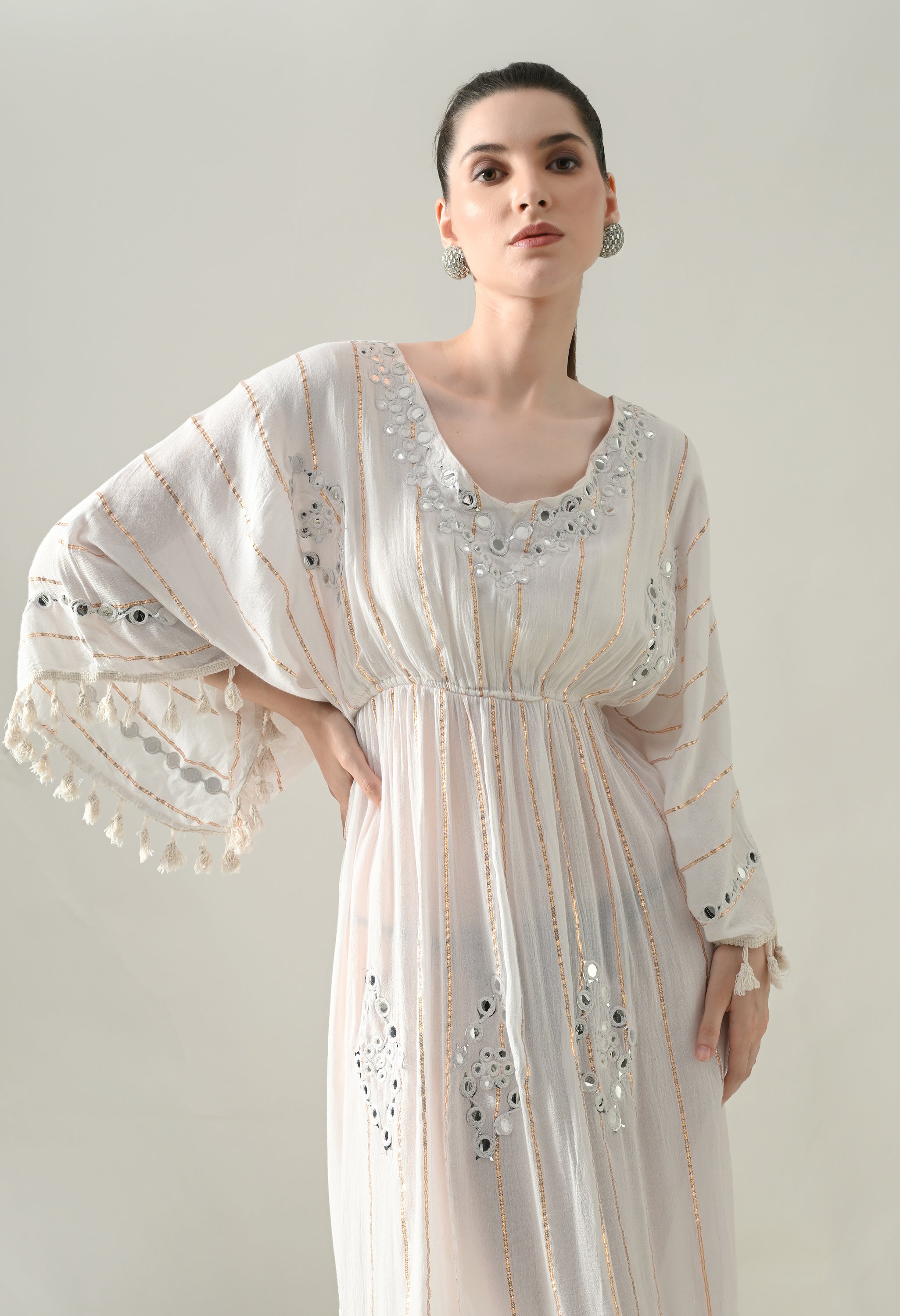 Seafoam Mirage Kaftan Maxi Dress