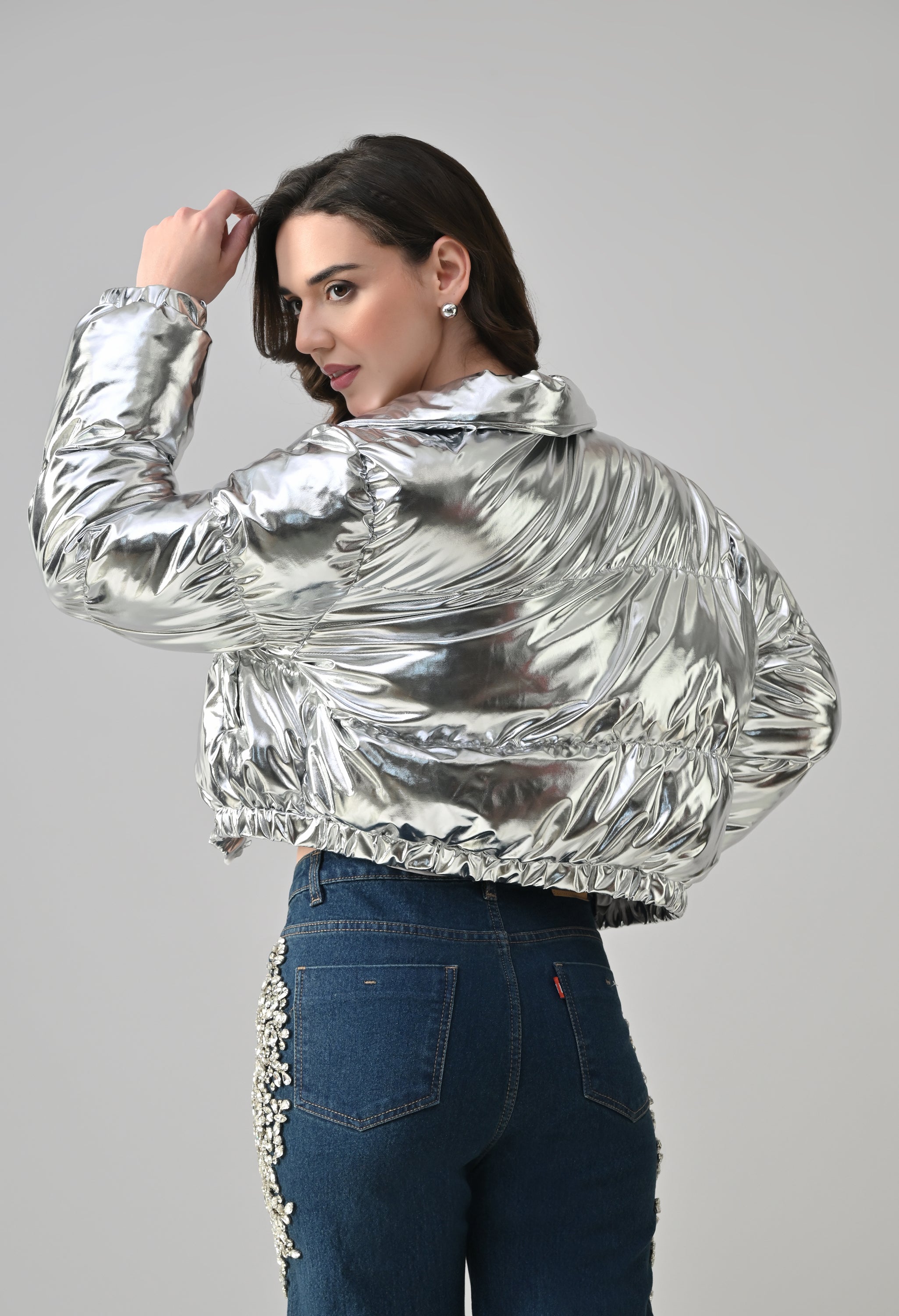 Silver Storm Puffer jacket