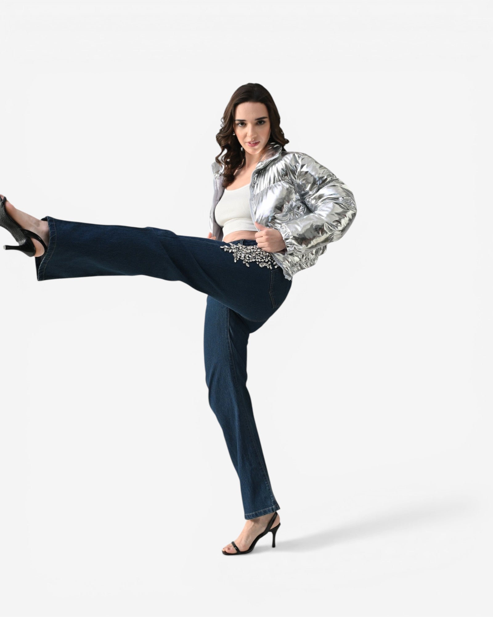 Silver Storm Puffer jacket