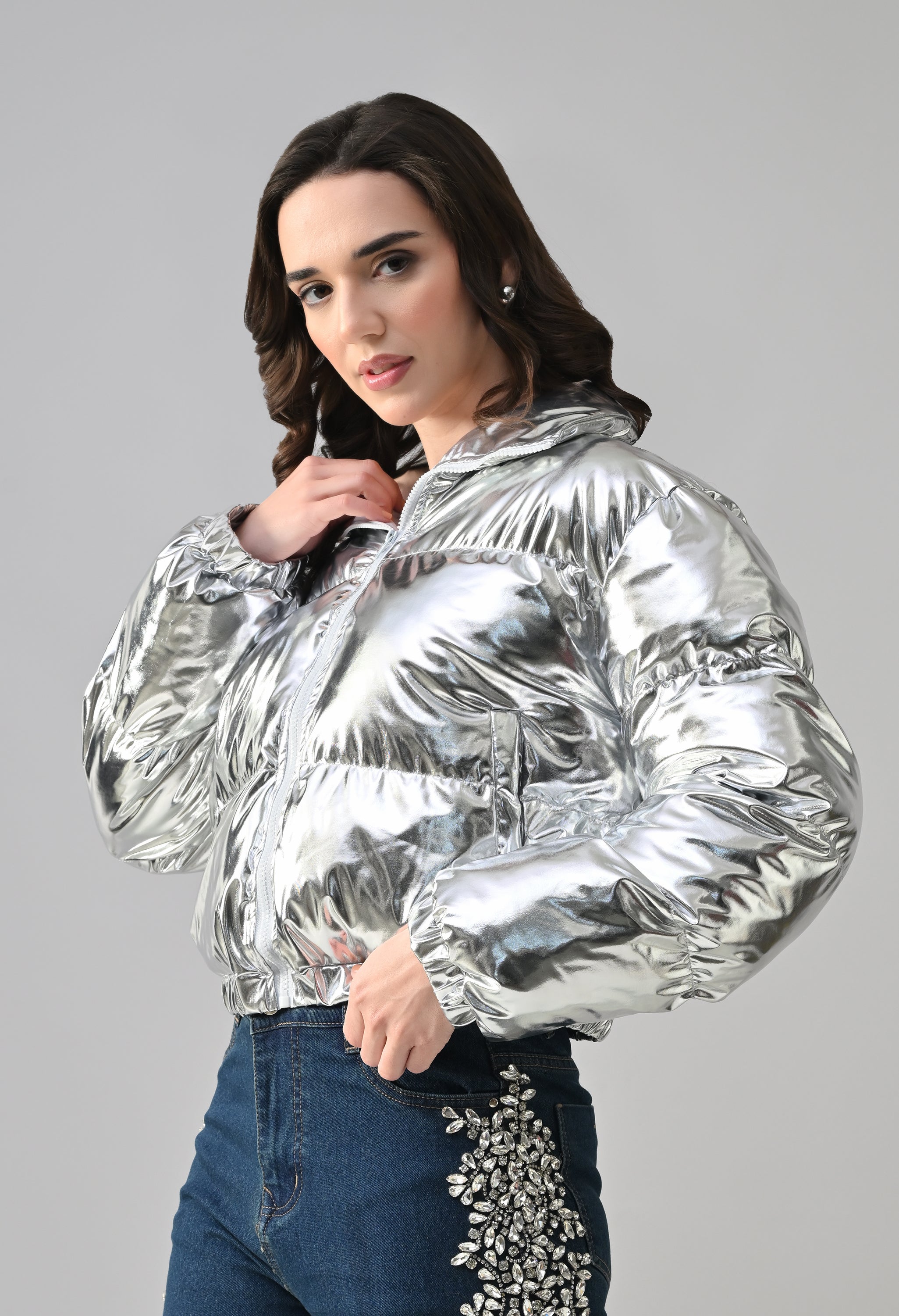 Silver Storm Puffer jacket