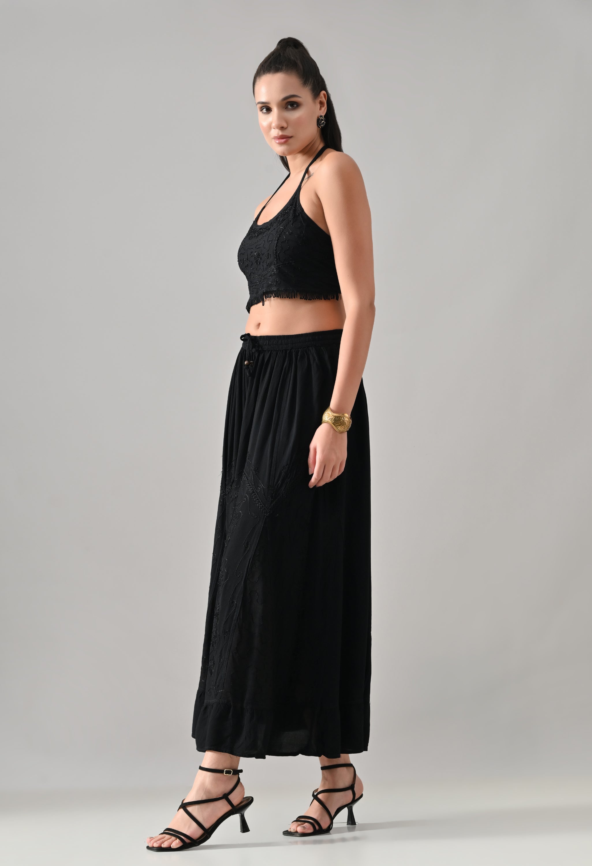 Boho Embroidered Co-ord Set