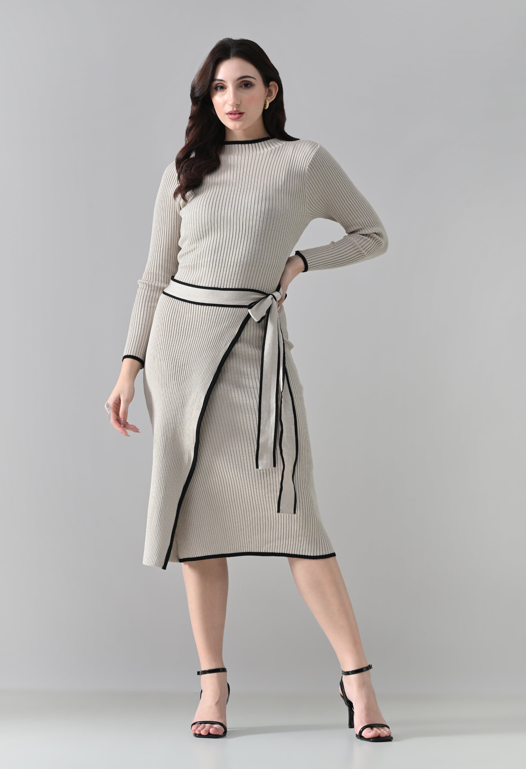 Linear Knit Dress