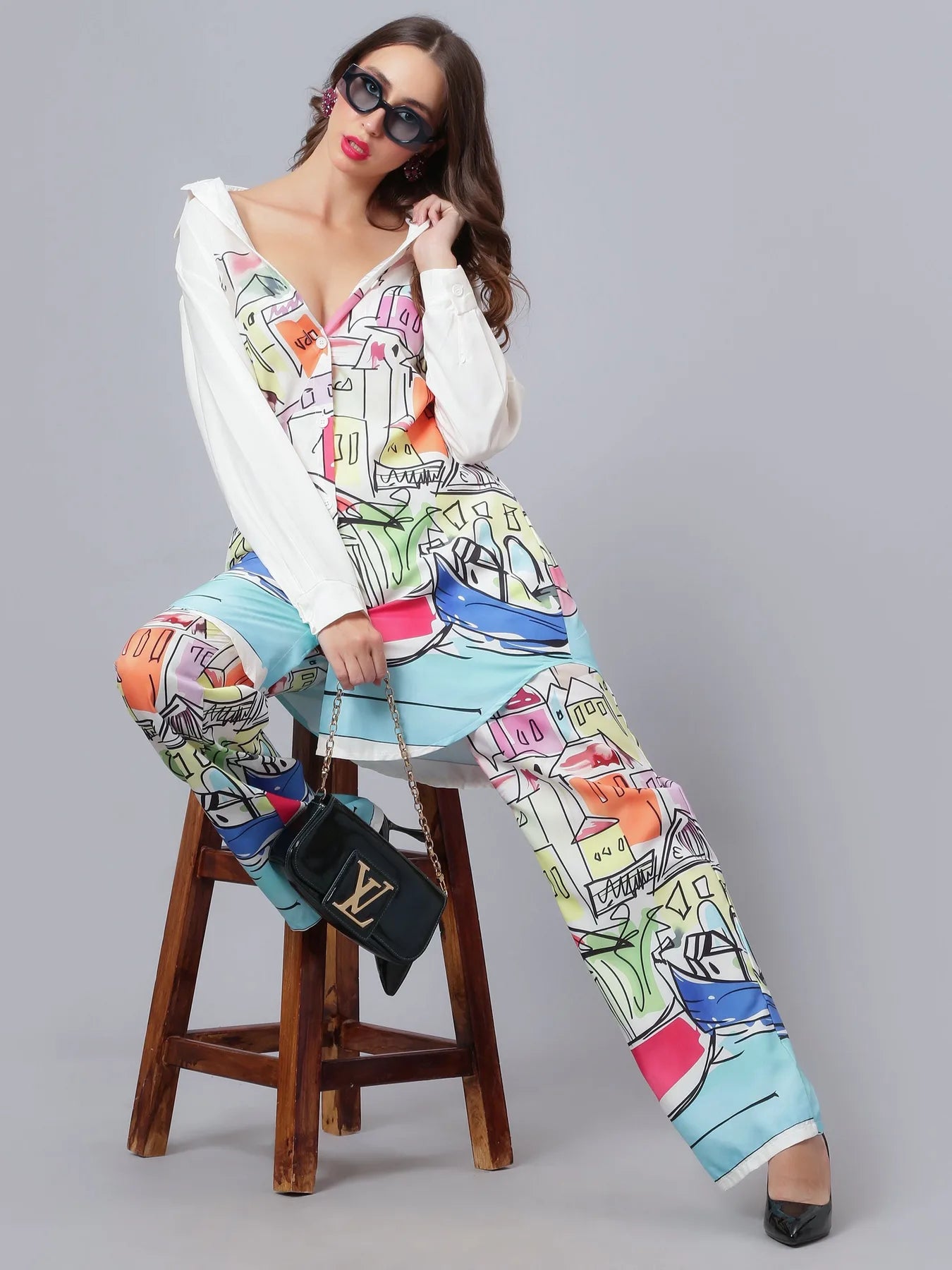Town House Printed Two-Piece Set
