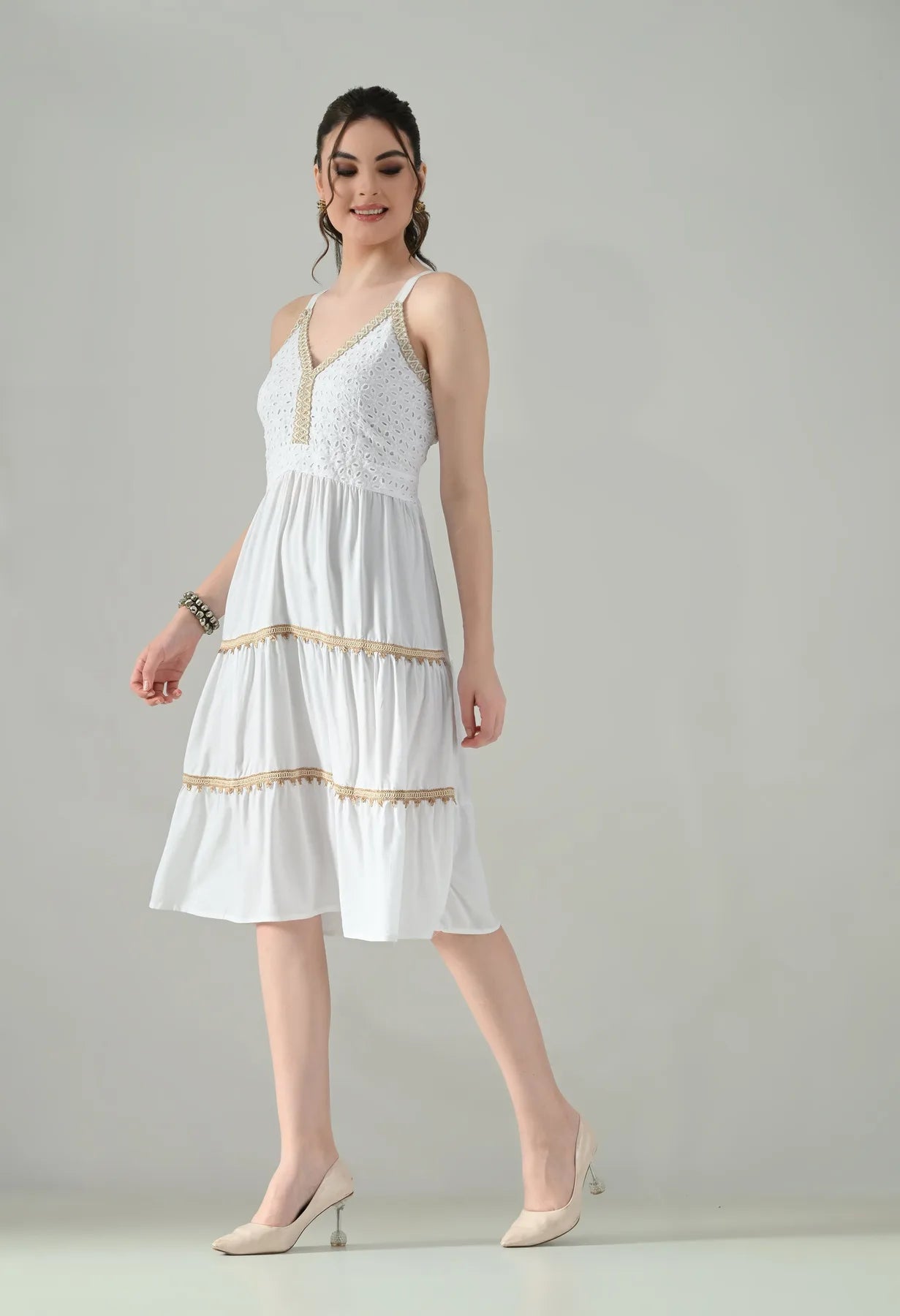 Schiffli Breeze Short Dress