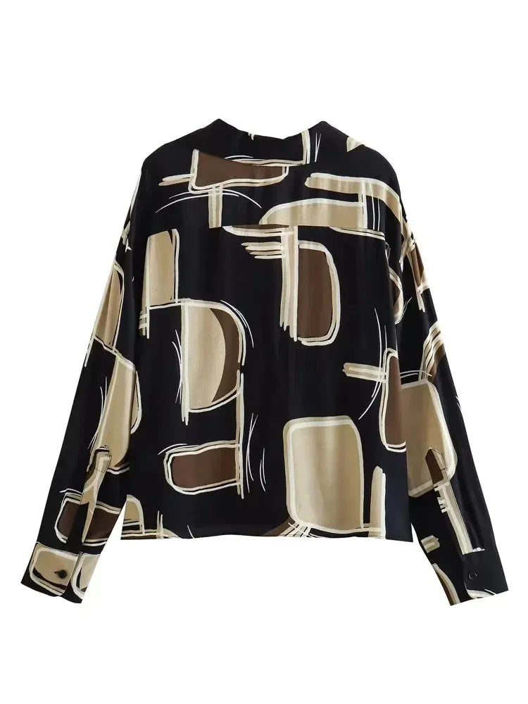 Abstract Printed Two-Piece Set