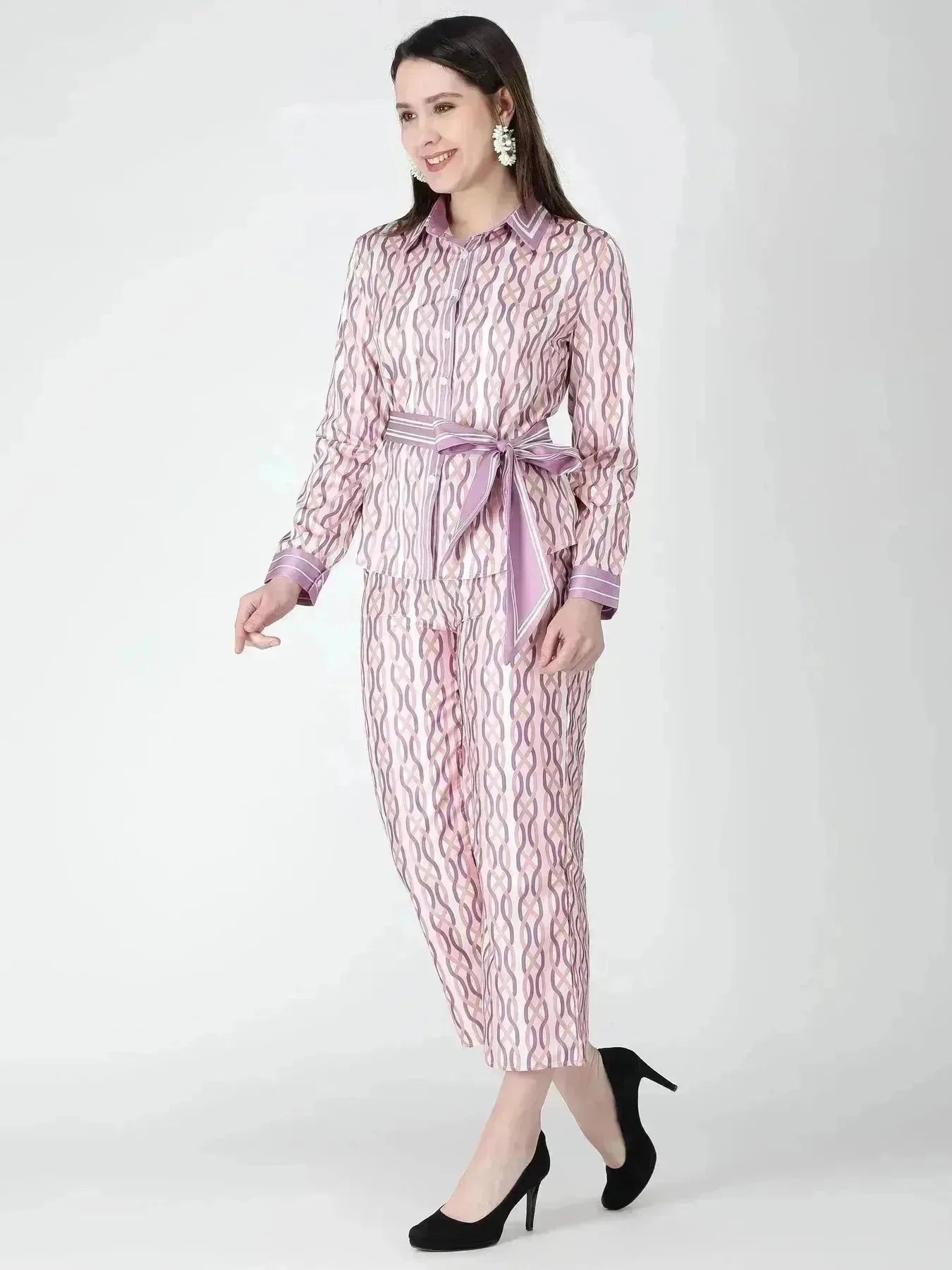 Chain Print Two-Piece Set