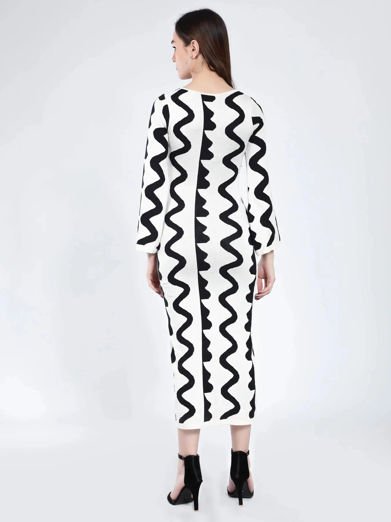 Flat Knit Body Hugging Dress