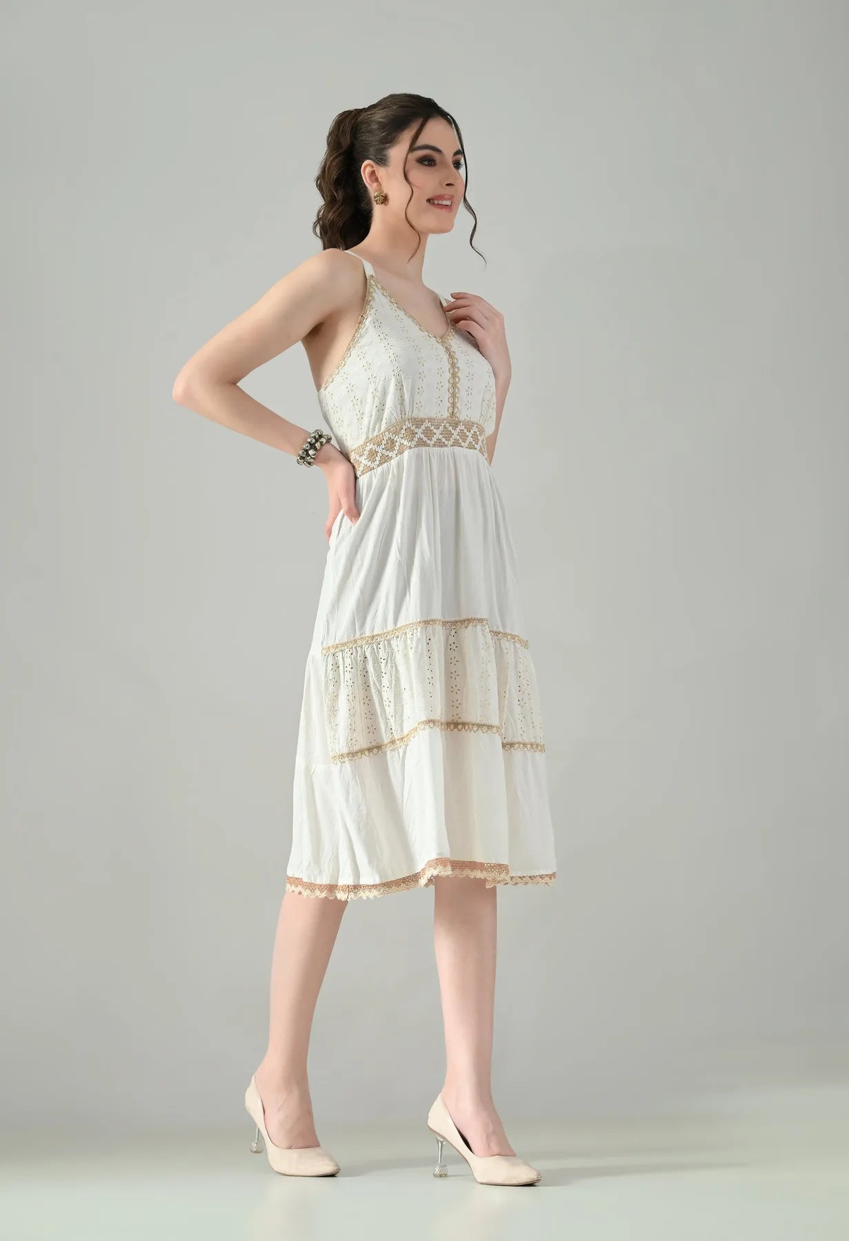Serenade Schiffli Lace Dress