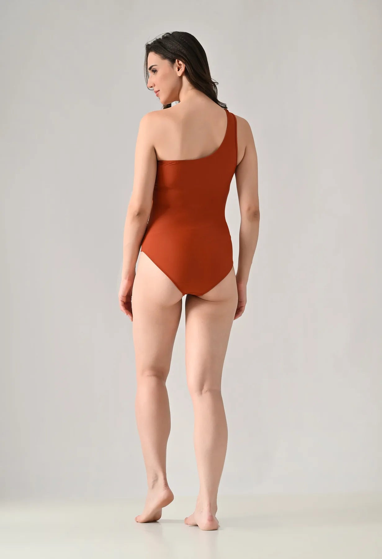 One Shoulder Monokini With Sarong