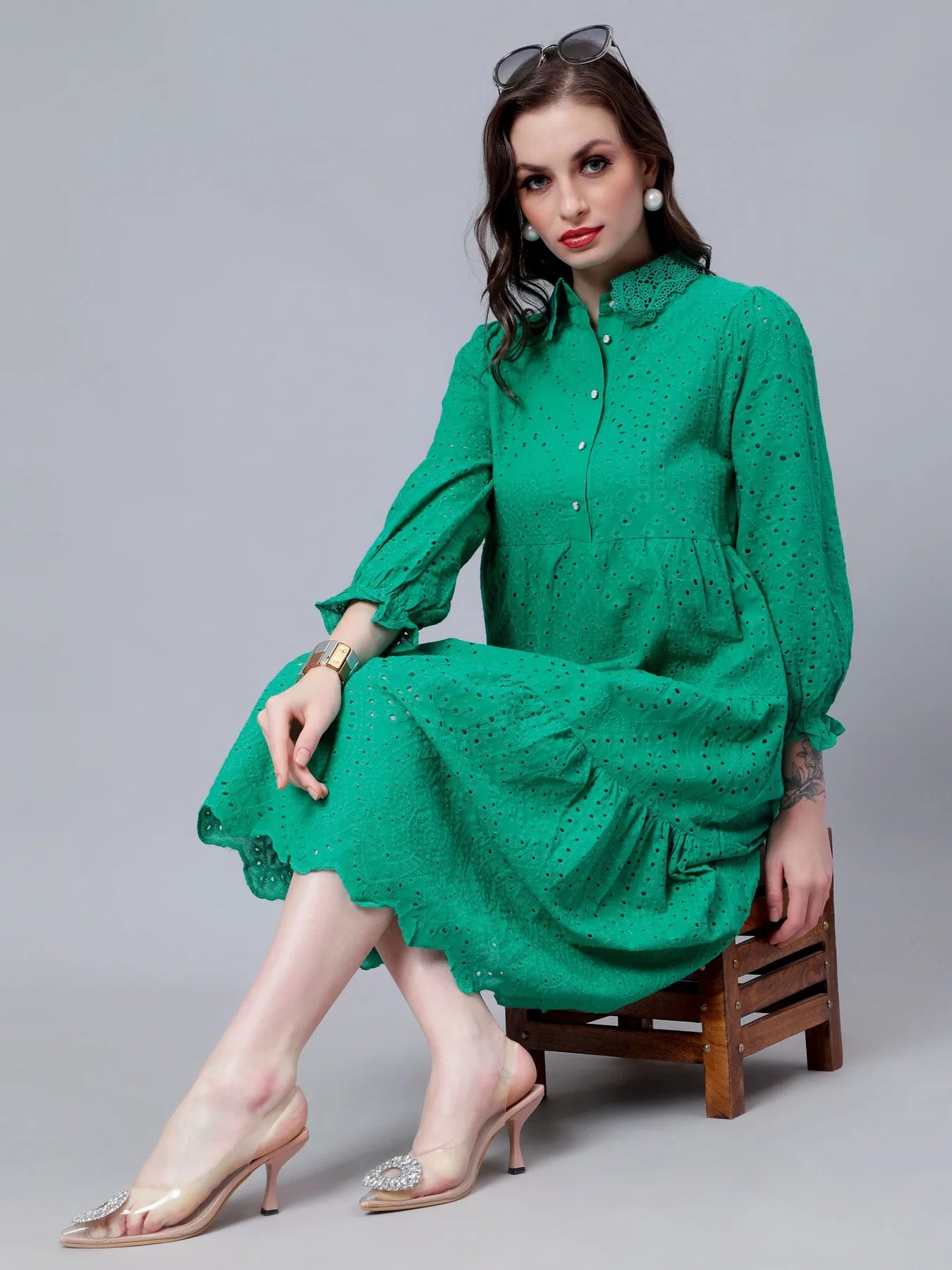 Hollow Hook Chicken Dress