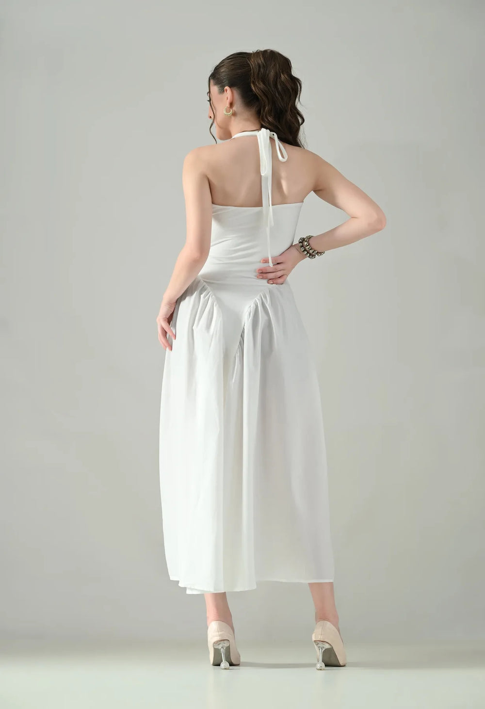 Graceful Halo Midi Dress