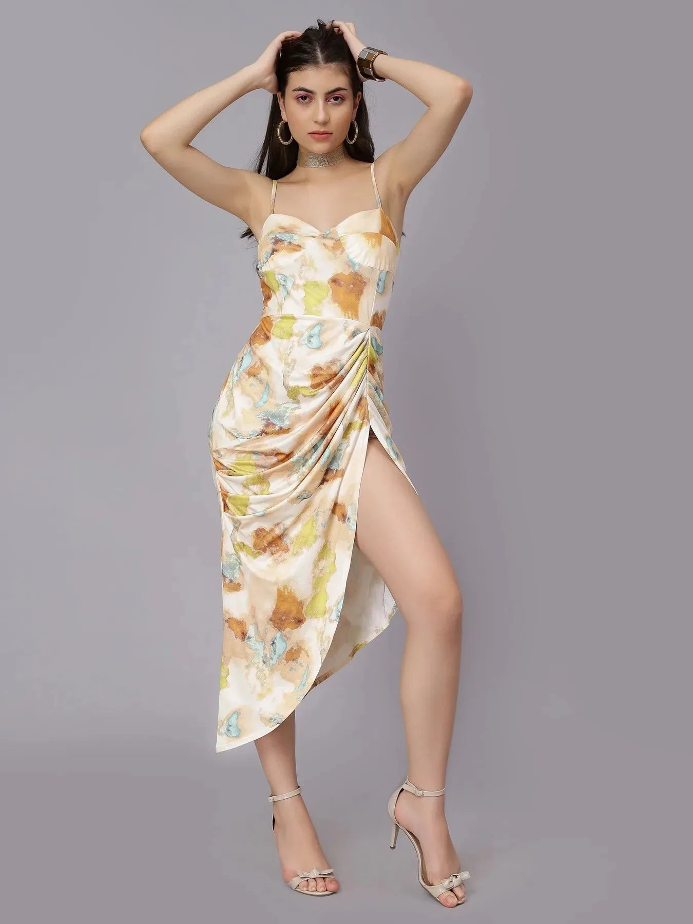 Sexy Marble Spaghetti Dress