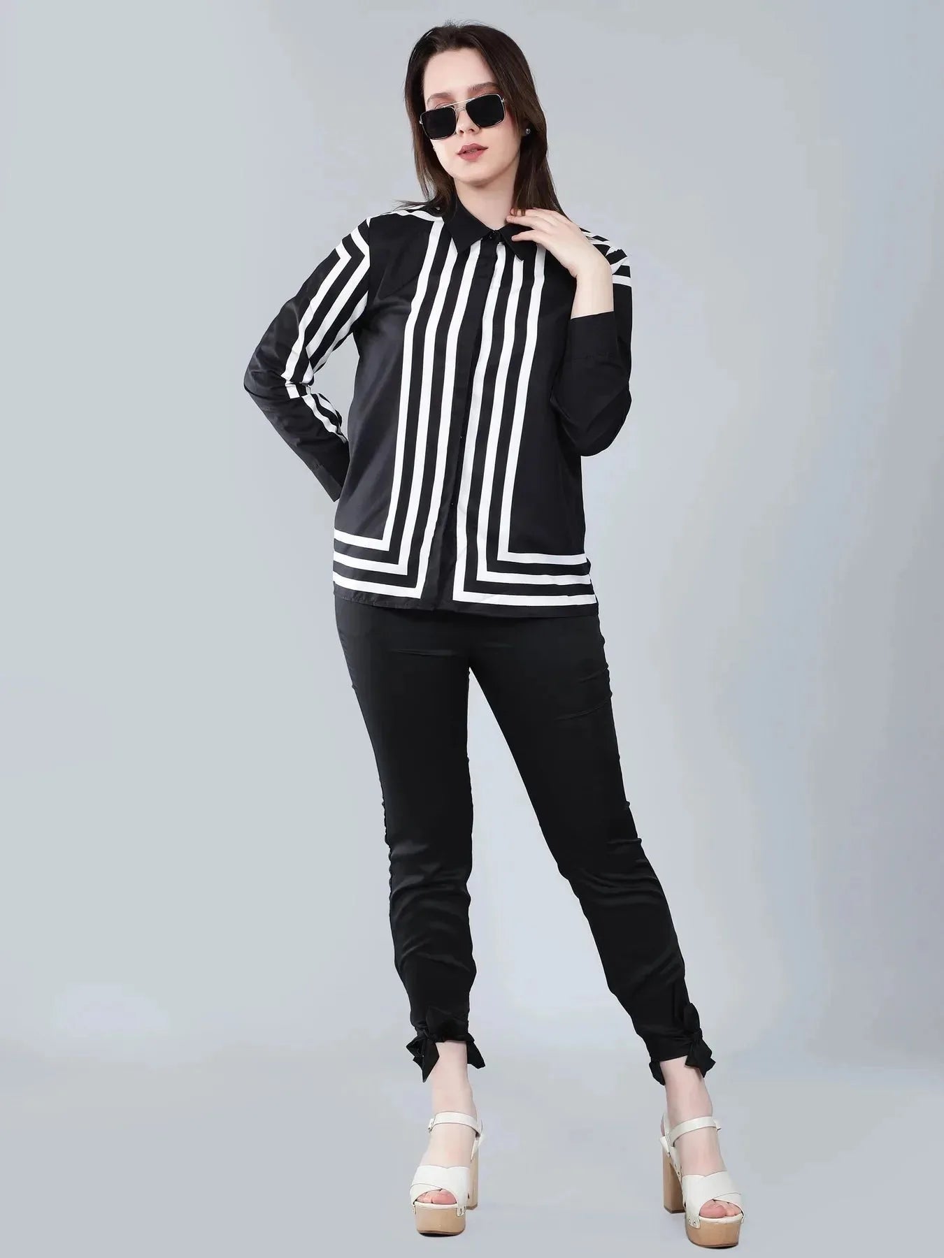 Geometric Striped Shirt